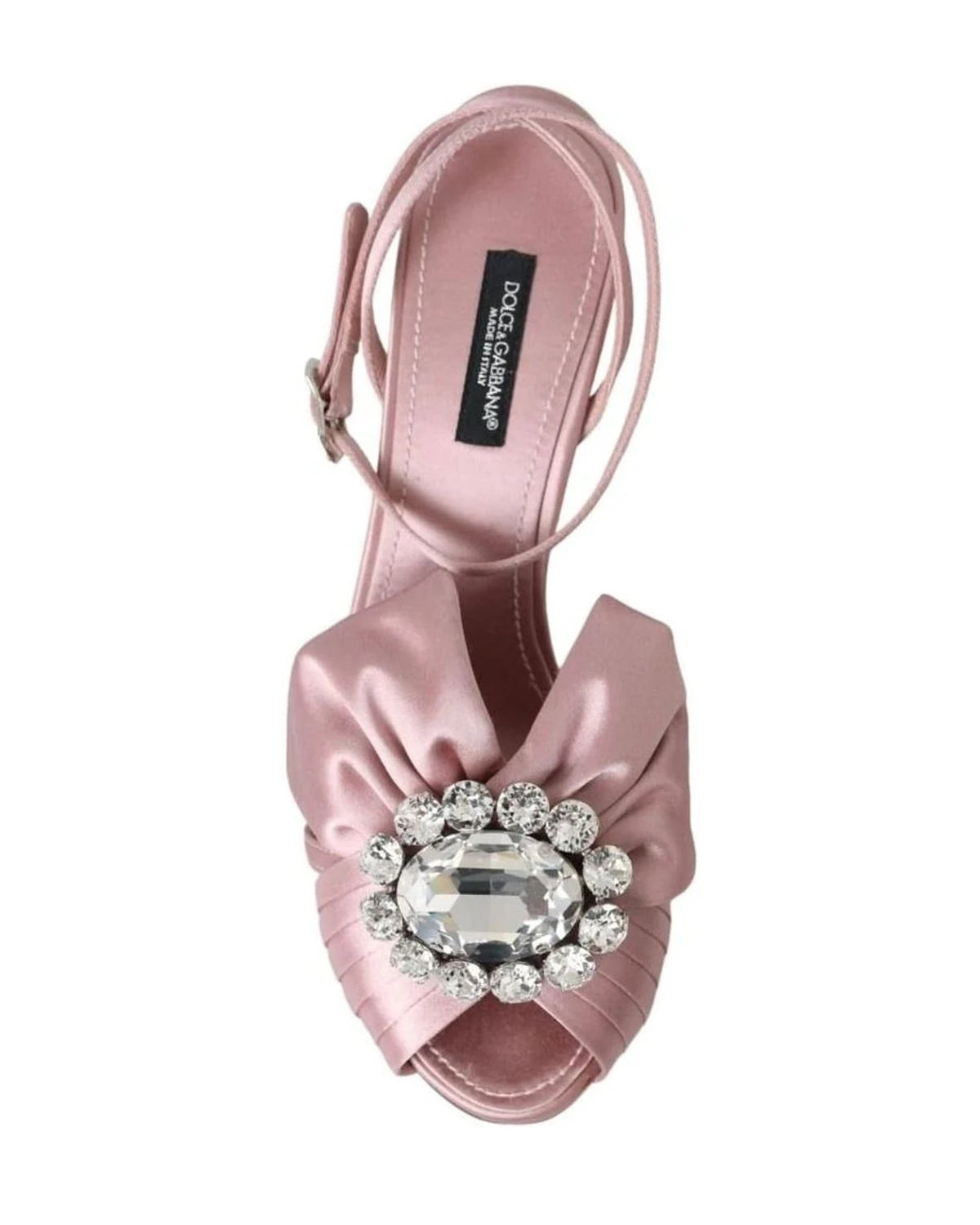 Dolce & Gabbana Pink Keira Crystal Heels Sandals Shoes Heels
