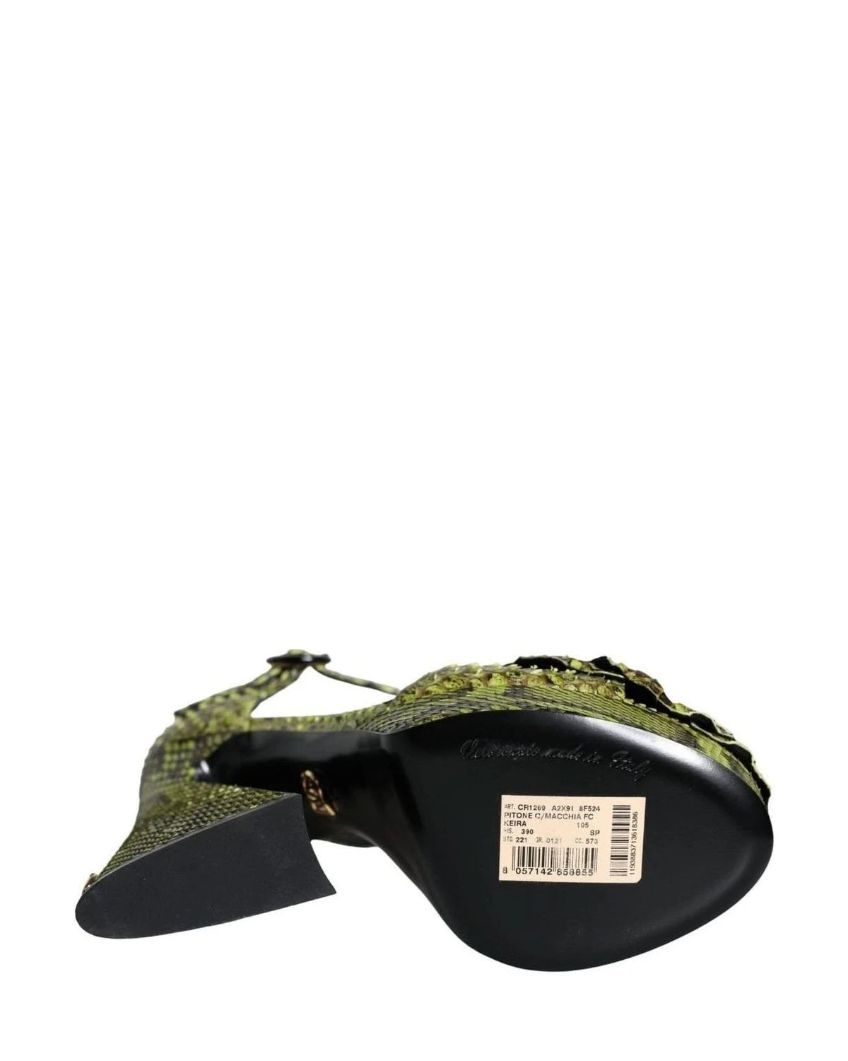 Dolce & Gabbana Green Exotic Leather Ankle Strap Heels Sandals Shoes Heels