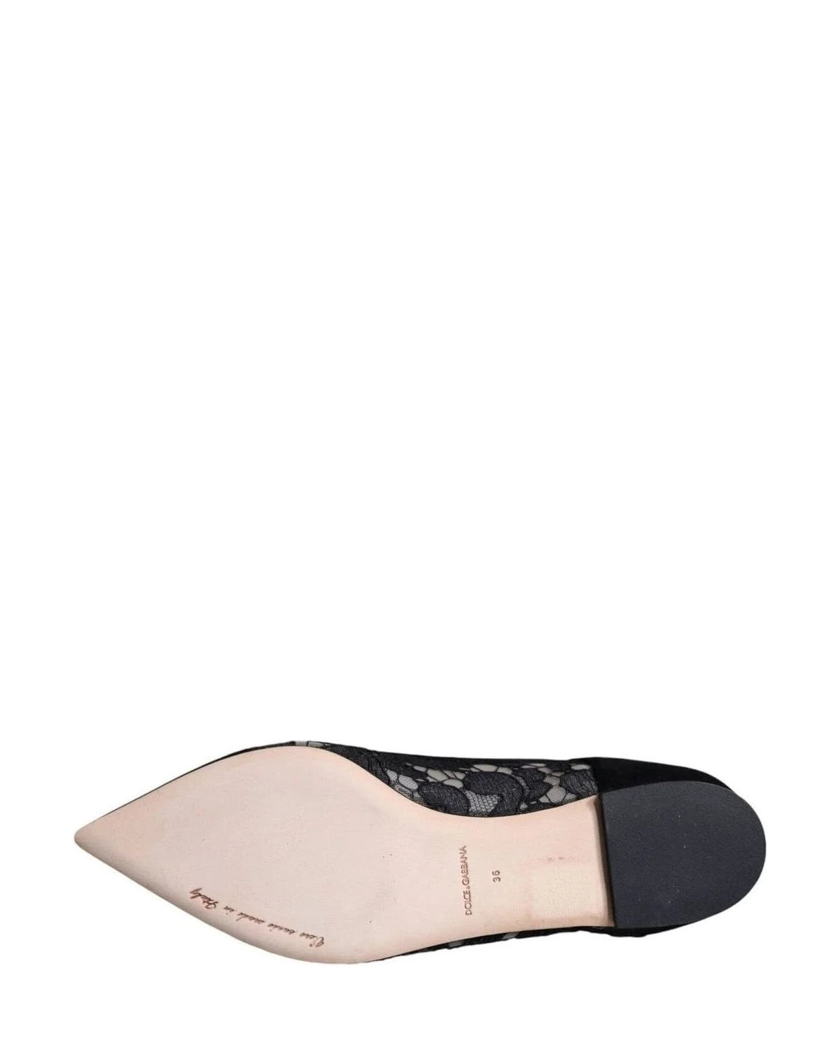 Dolce & Gabbana Black Taormina Lace Bellucci Flats Shoes Flats