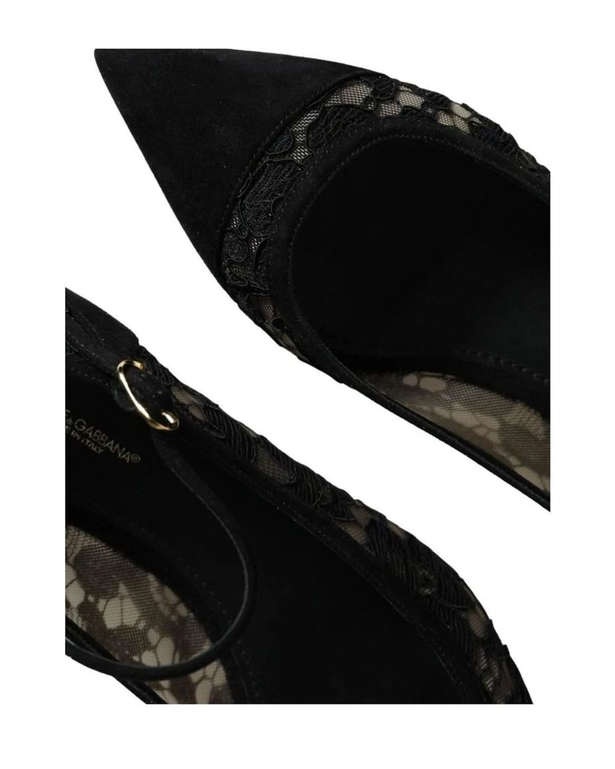 Dolce & Gabbana Black Taormina Lace Bellucci Flats Shoes Flats