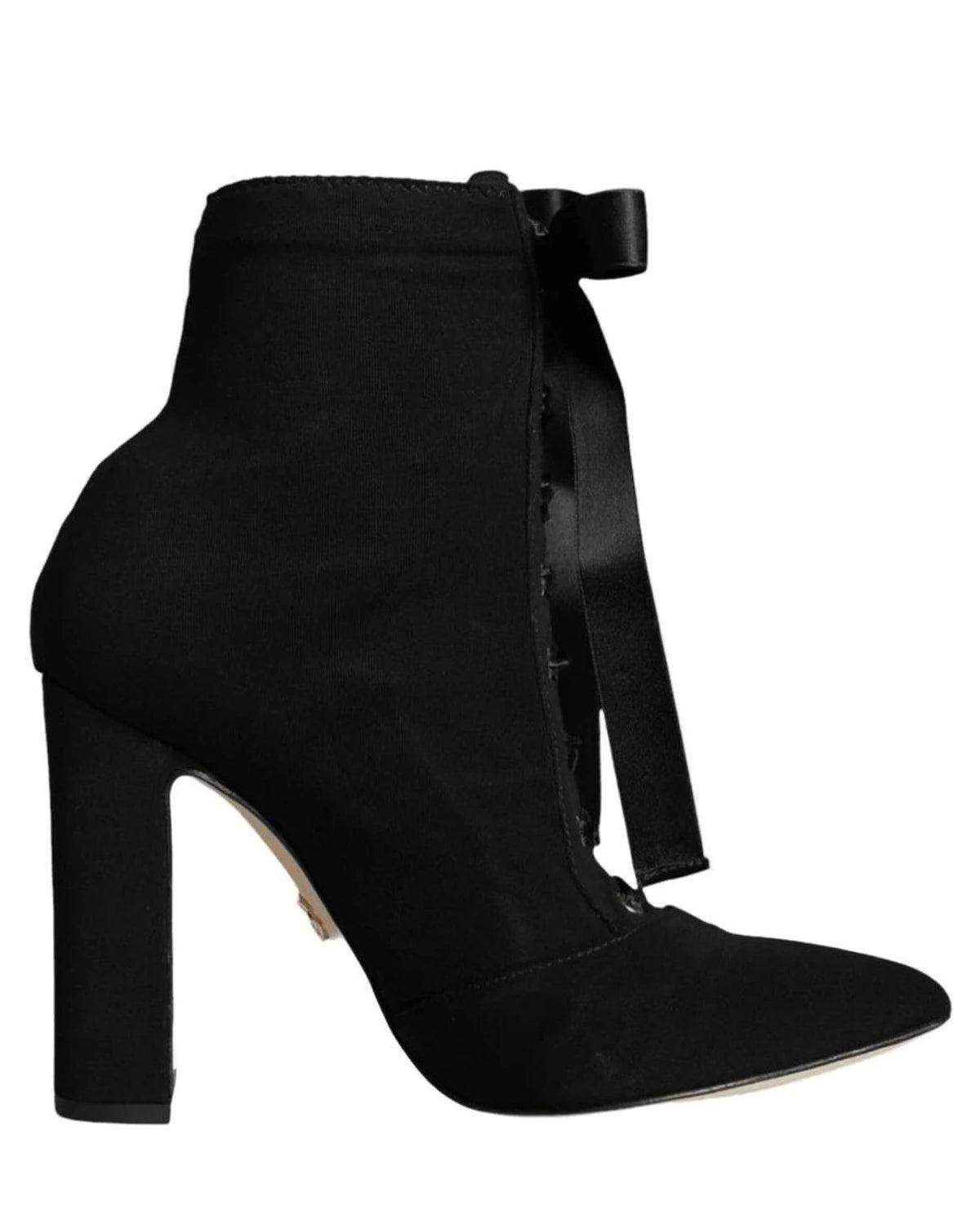 Dolce & Gabbana Black Jersey Stretch Ankle Booties Shoes Glam Steals