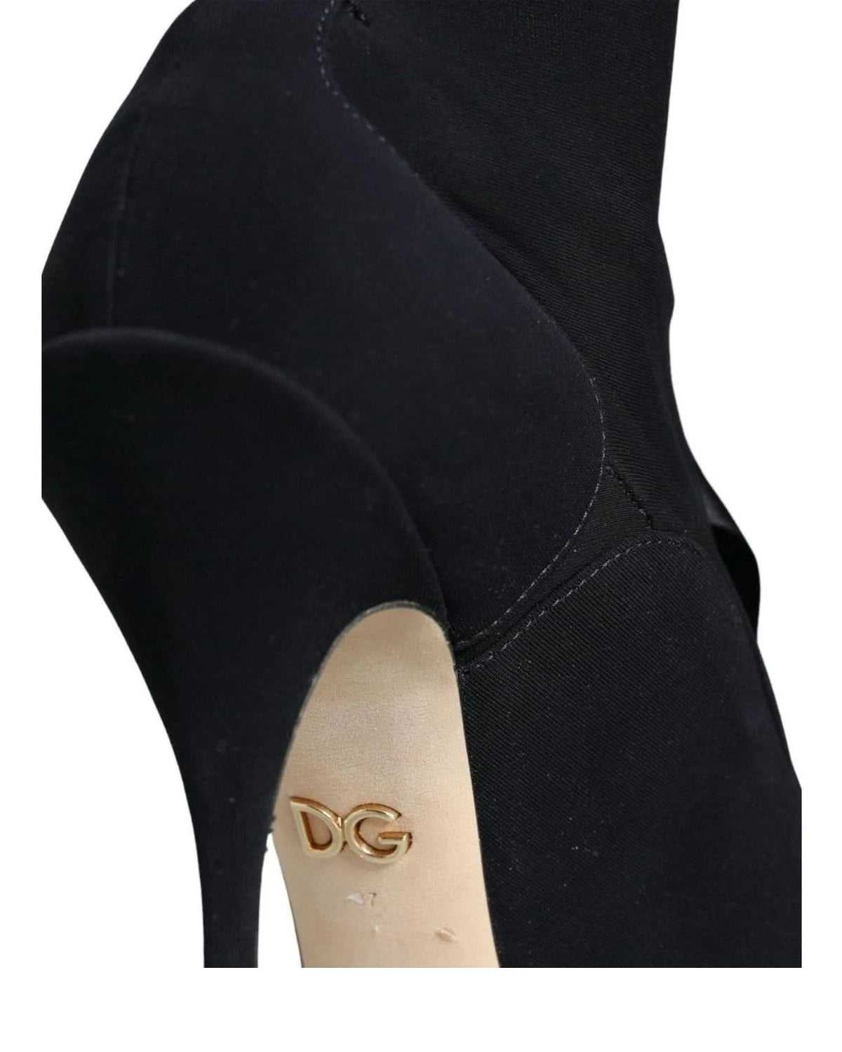 Dolce & Gabbana Black Stiletto Heels Mid Calf Boots Shoes Boots