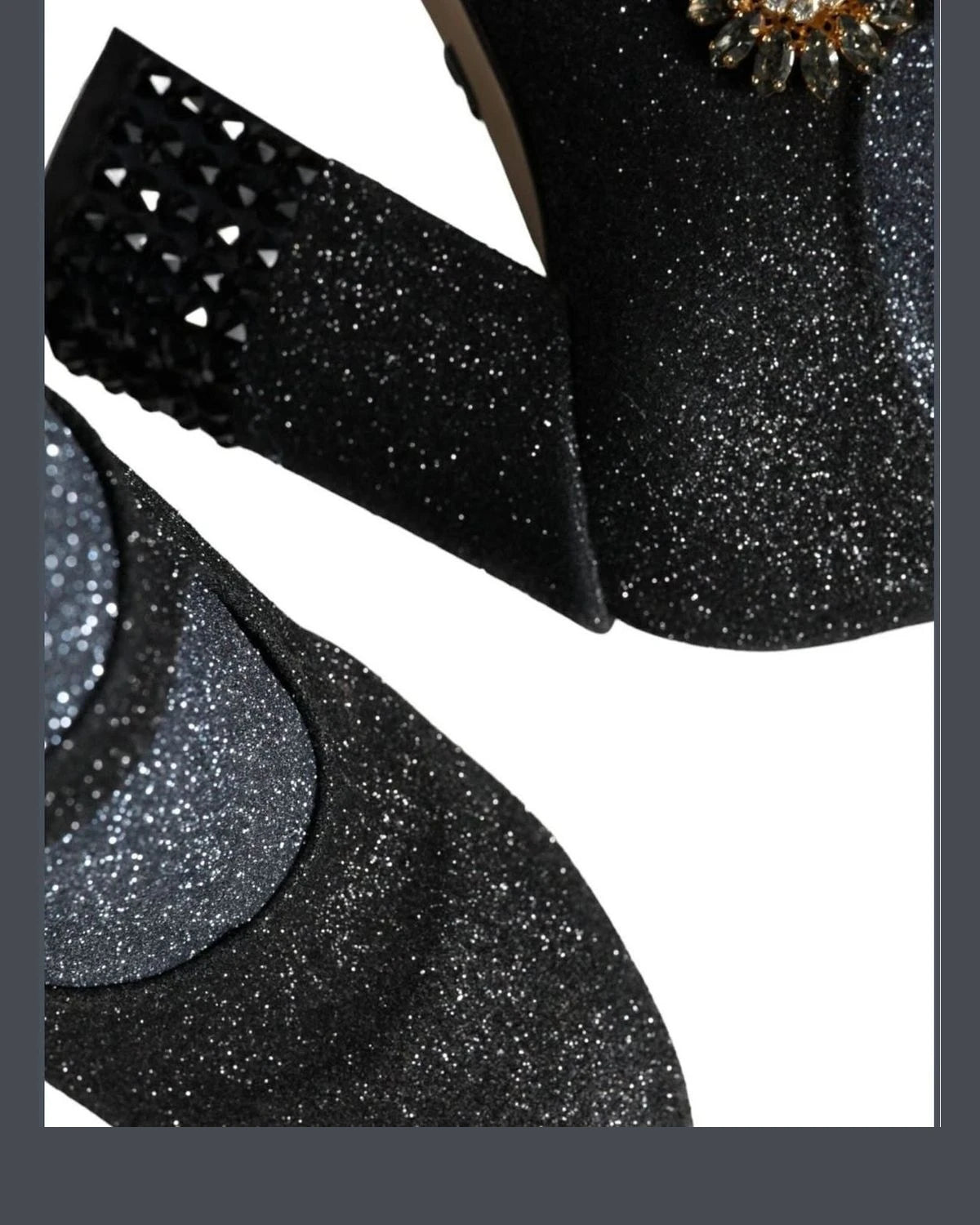 Dolce & Gabbana Black Crystal Mary Janes Booties Shoes Boots