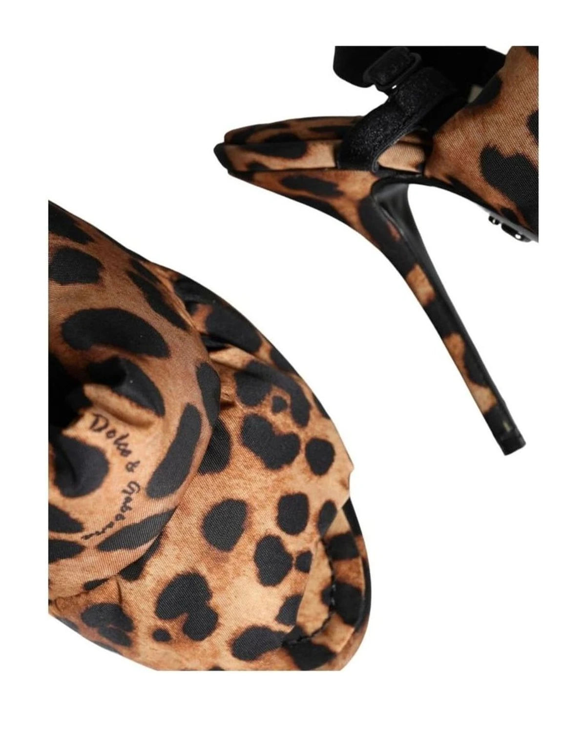 Dolce & Gabbana Brown Leopard Keira Slingback Sandals Shoes Heels