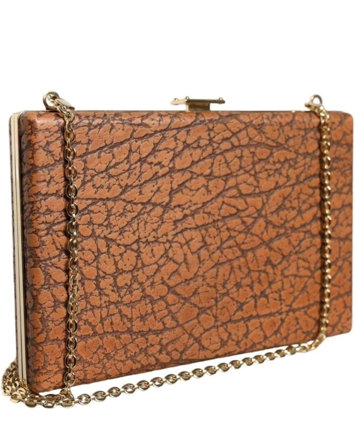 Dolce & Gabbana Brown Leather Clutch Clutch Bags