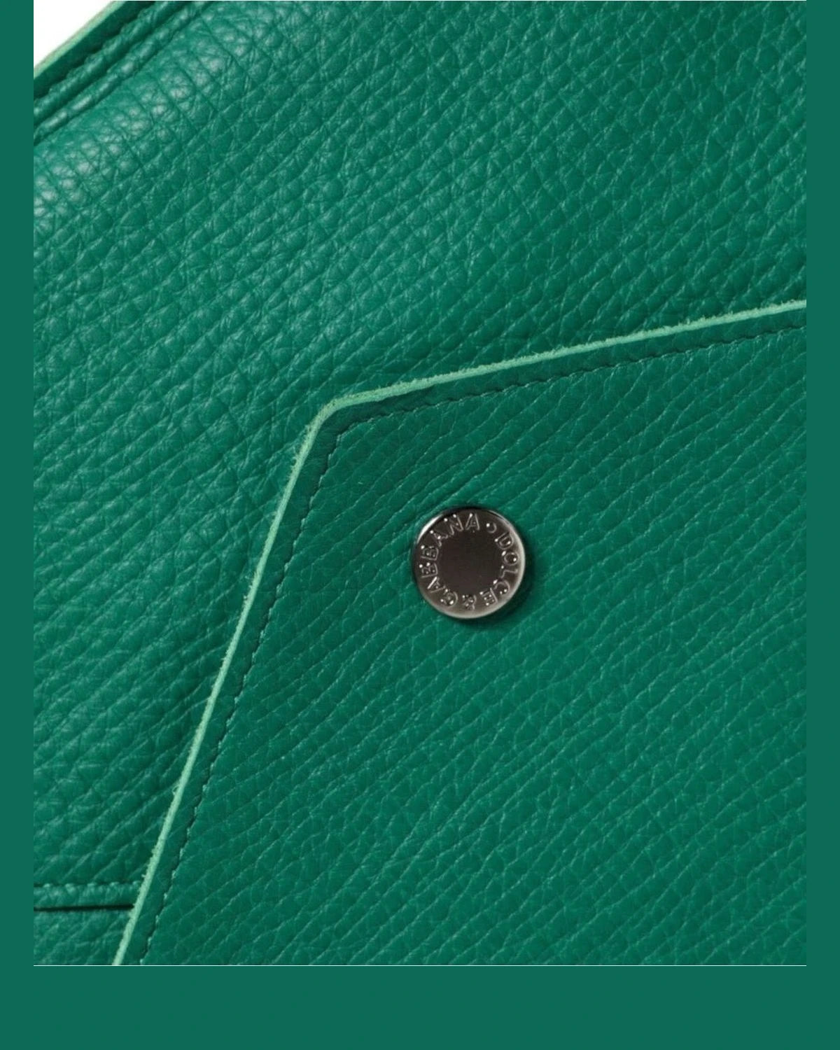 Dolce & Gabbana Green Leather Handbag Clutch Mini Purse Pouch Tablet Case Clutch Bags