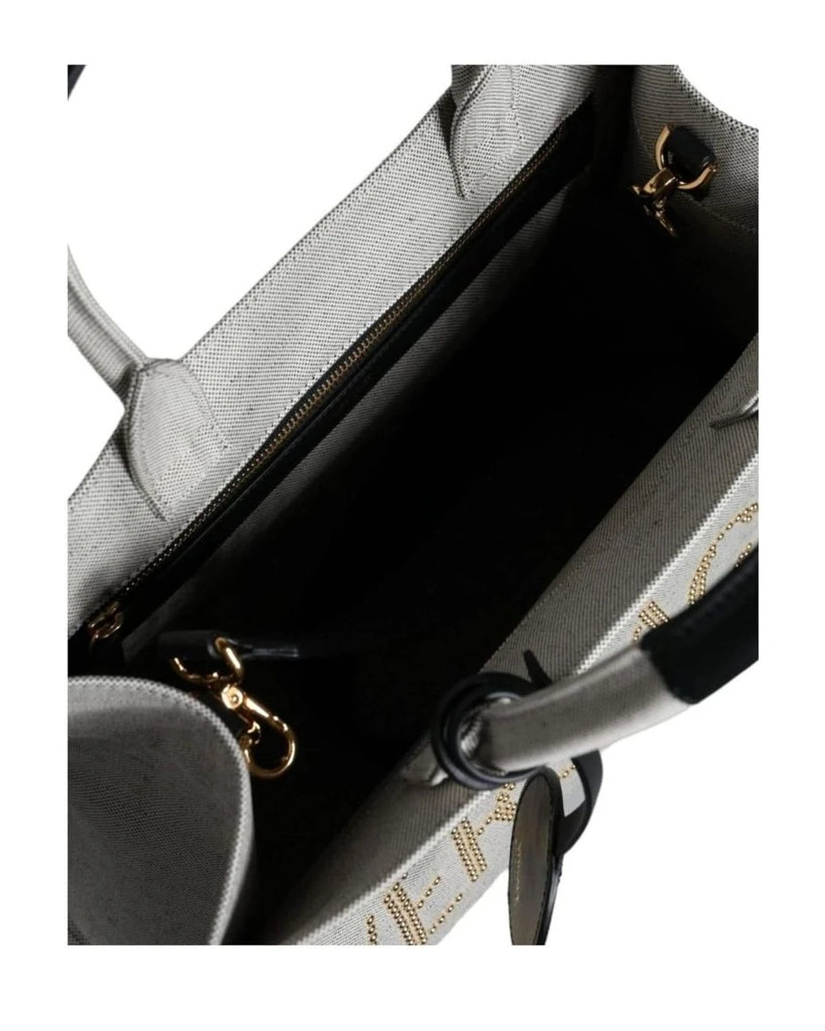 Versace Top White Handle Canvas Leather Logo Crossbody Tote Bag Cross Body Bags