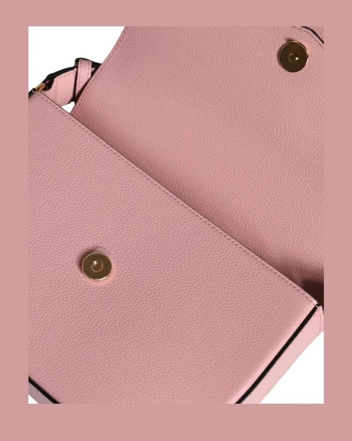 Versace Grainy Pink Calf Leather Logo Crossbody Shoulder Bag Shoulder Bags