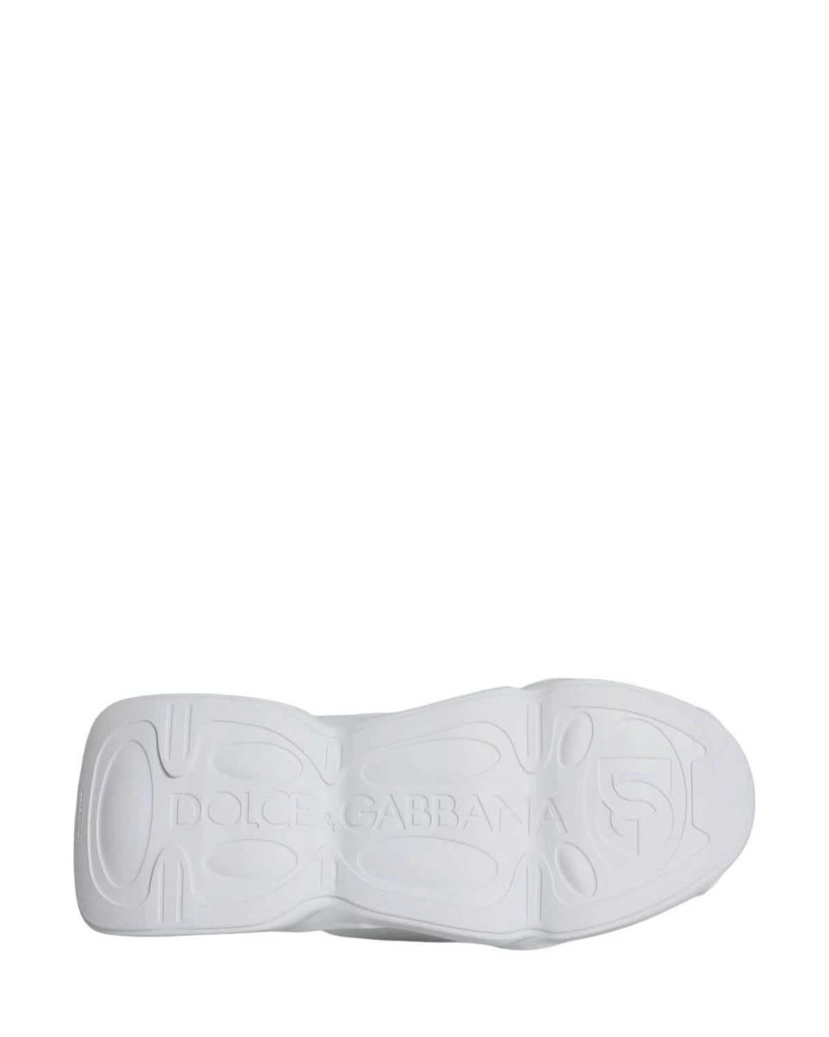 Dolce & Gabbana White Padded Fabric Low Top Sneakers Shoes Sneakers