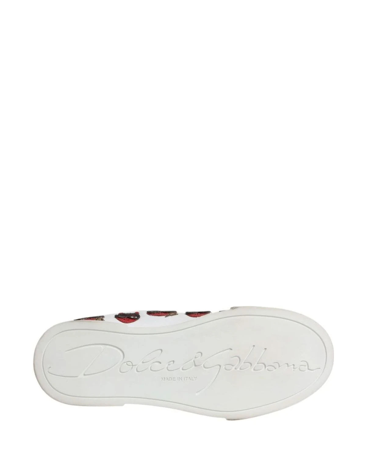 Dolce & Gabbana White Devil Face Portofino Sneakers Shoes Sneakers