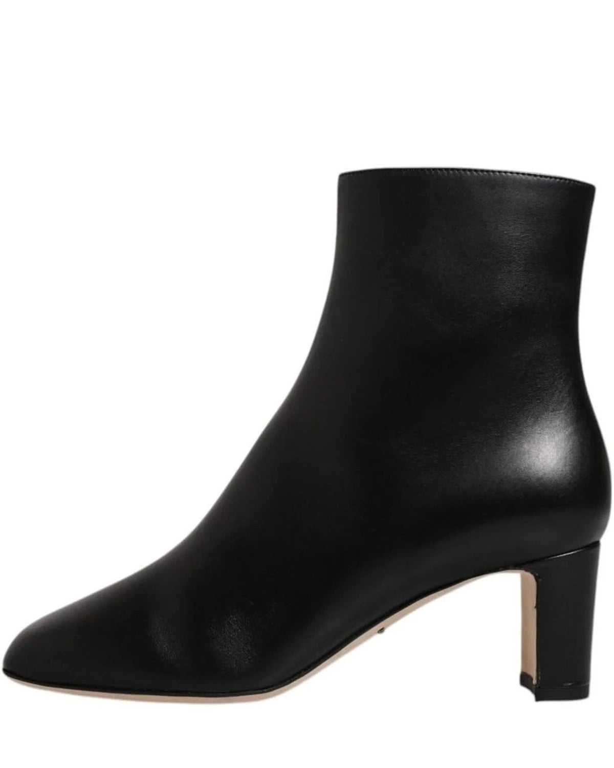 Dolce & Gabbana Black Jackie Leather Mid Calf Boots Shoes Boots