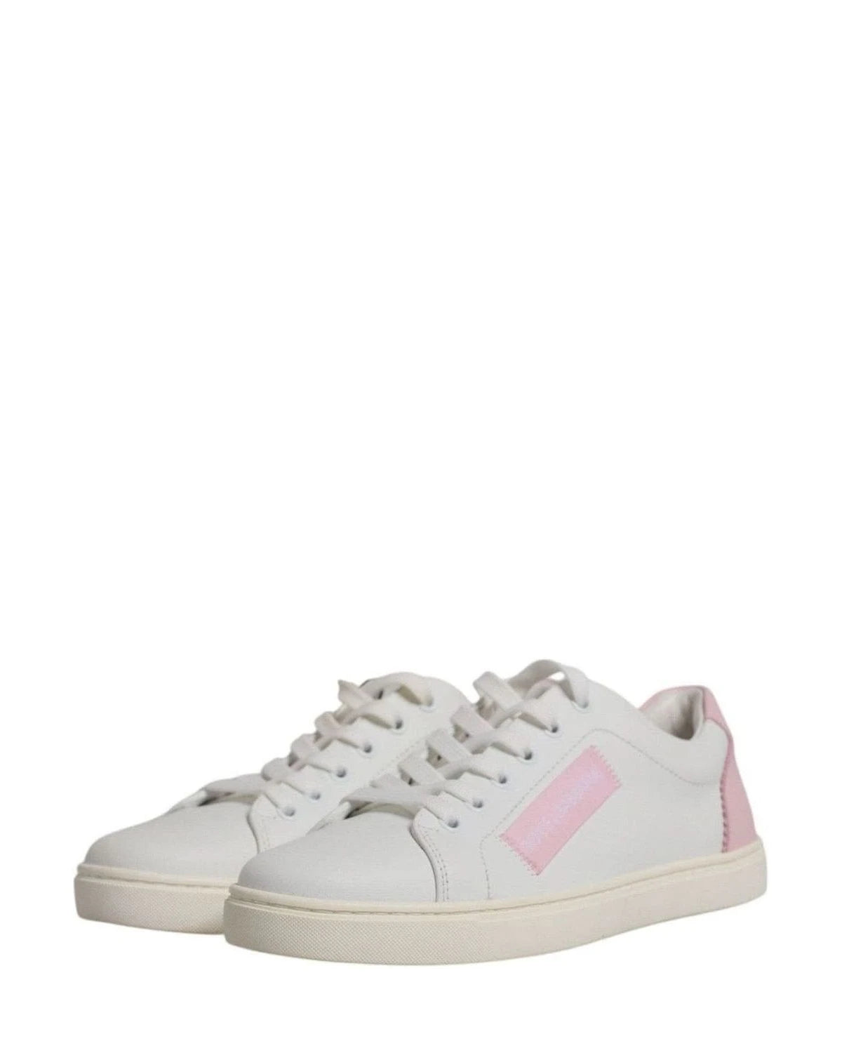 Dolce & Gabbana White Classic Calf Leather Sneakers Shoes Sneakers