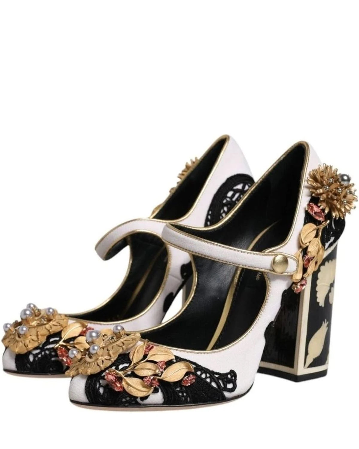 Dolce & Gabbana Multicolor Embellished Heels Pumps Shoes Heels