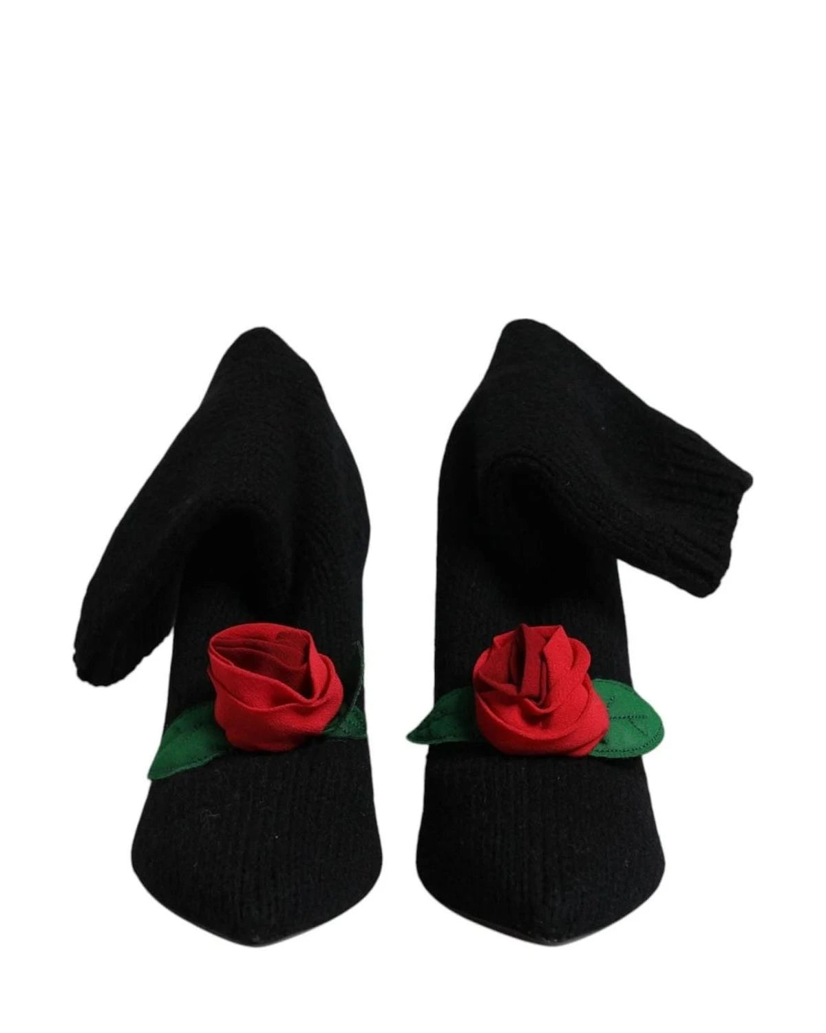 Dolce & Gabbana Black Stiletto Heels Mid Calf Boots Shoes Boots
