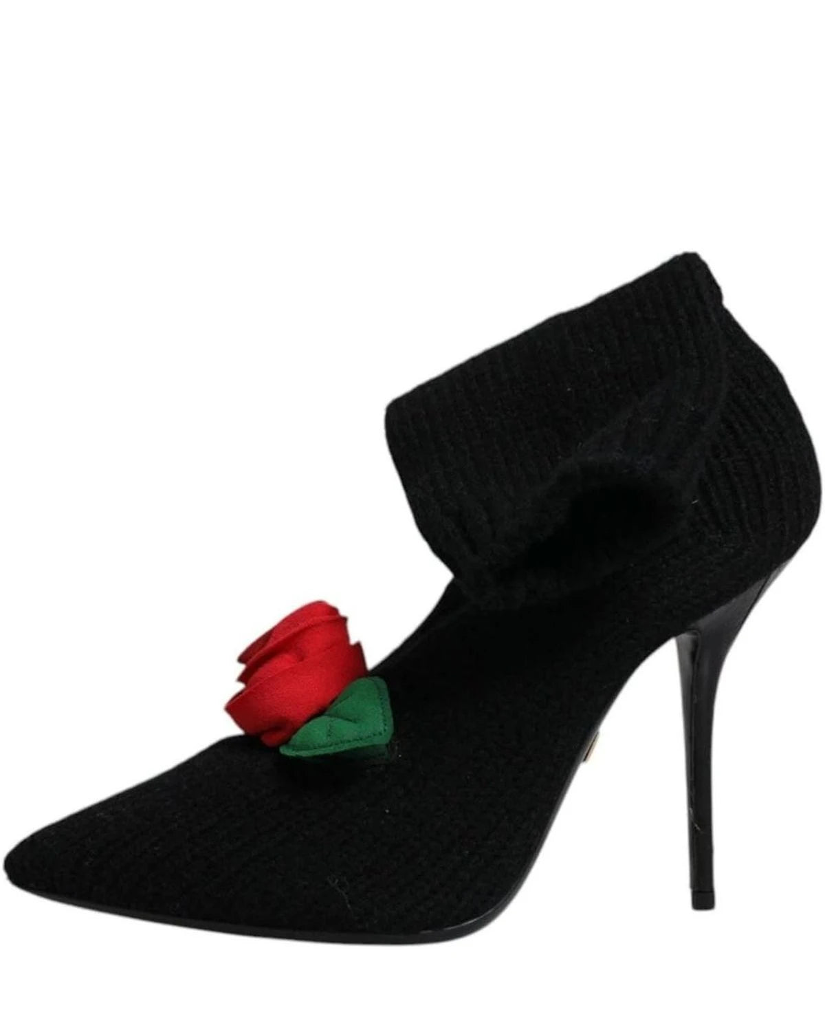 Dolce & Gabbana Black Stiletto Heels Mid Calf Boots Shoes Boots