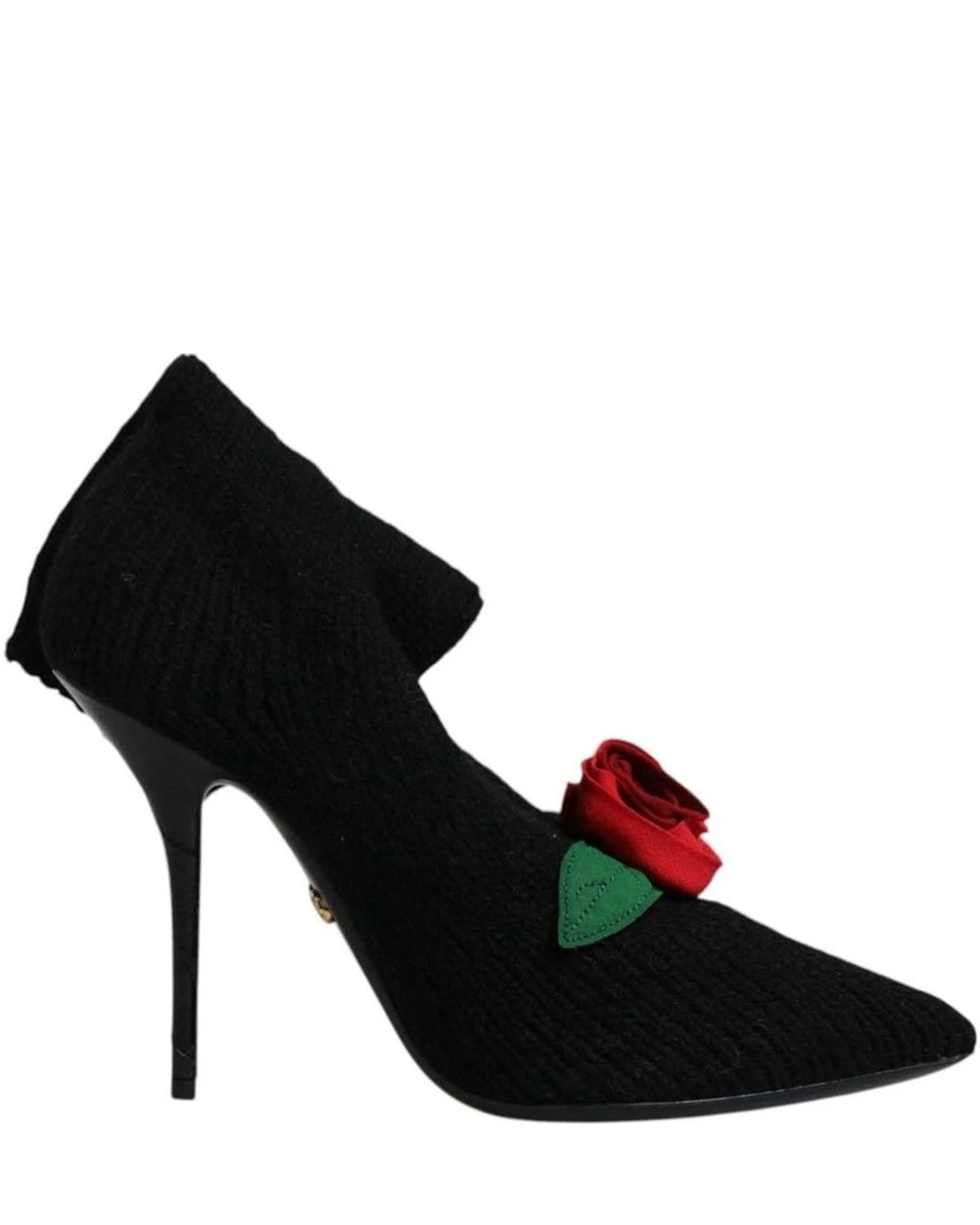 Dolce & Gabbana Black Stiletto Heels Mid Calf Boots Shoes Boots