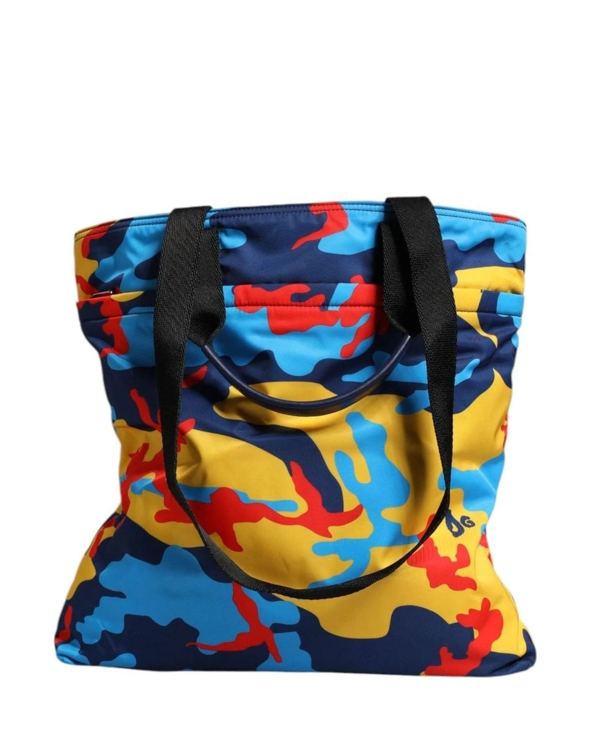 Dolce & Gabbana Multicolor Camouflage Nylon Shopping Tote Bag Handbags