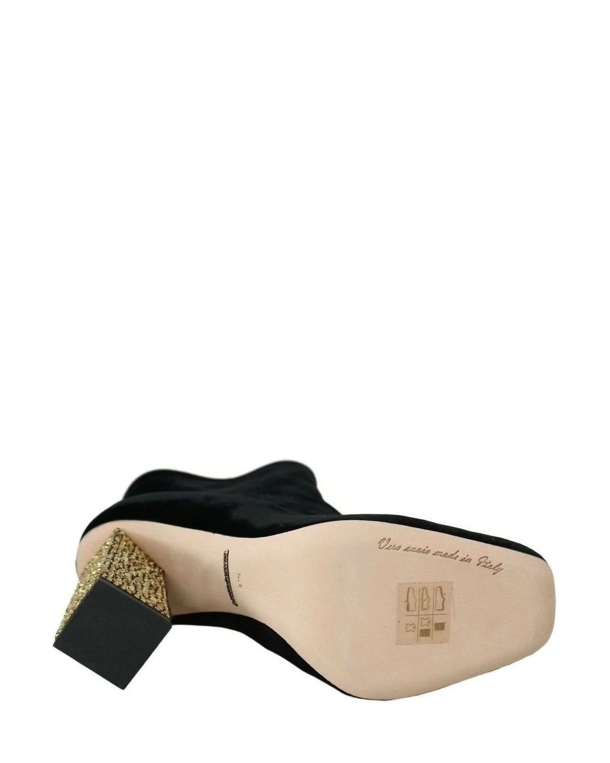 Dolce & Gabbana Crystal Heel Velvet Ankle Boots Boots