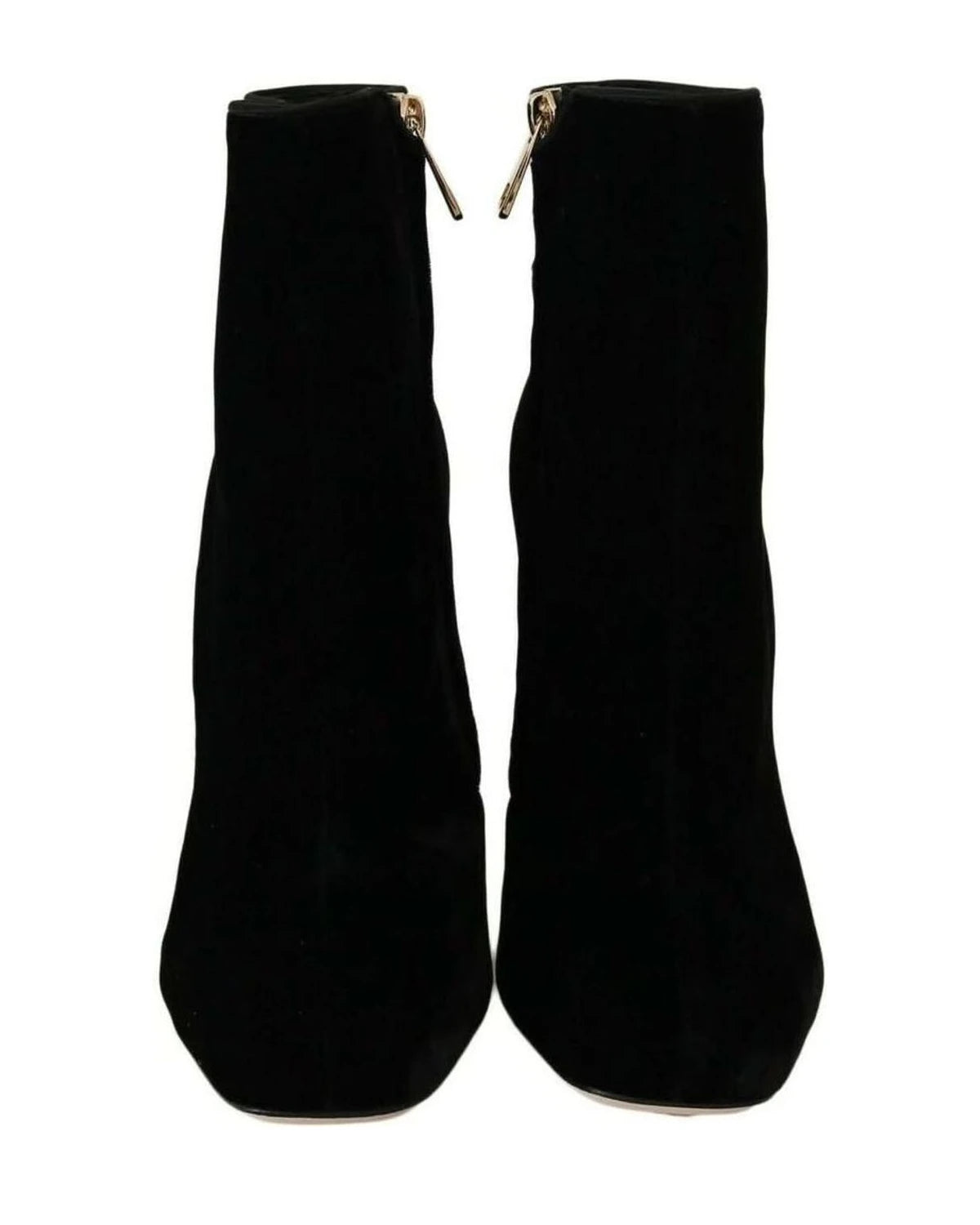 Dolce & Gabbana Crystal Heel Velvet Ankle Boots Boots