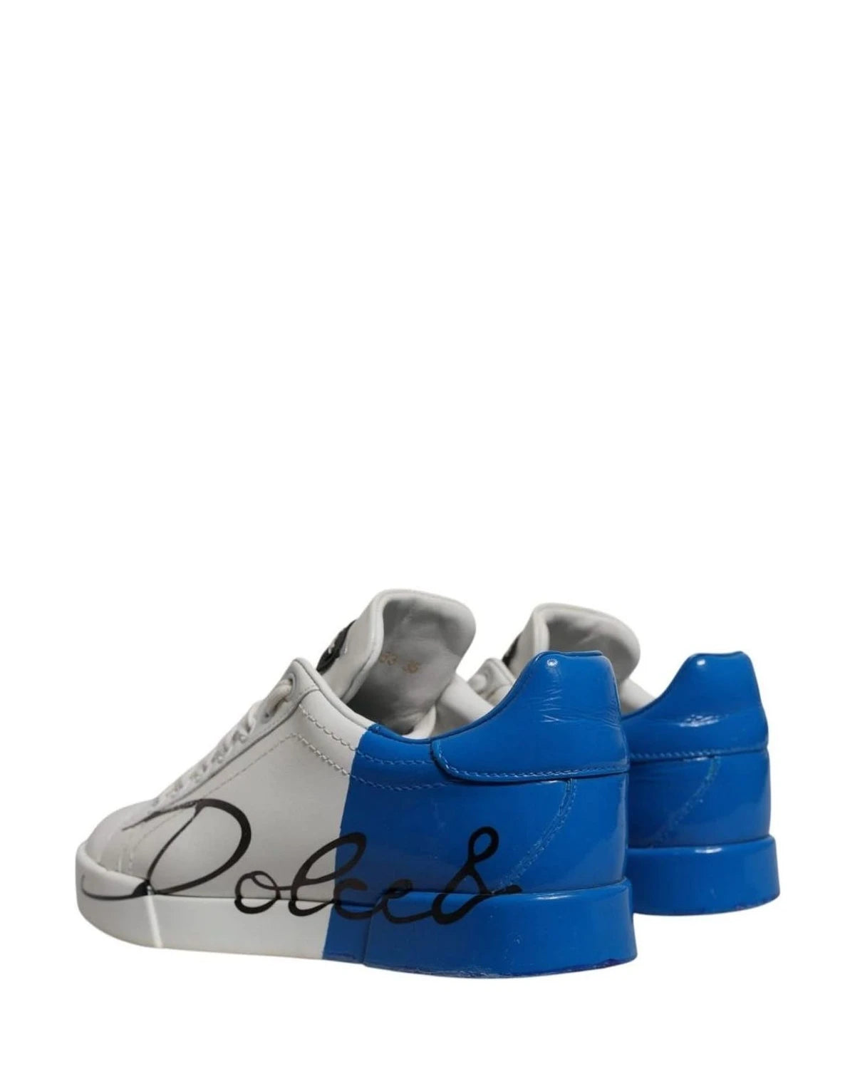 Dolce & Gabbana Blue Logo Portofino Sneakers Shoes Sneakers