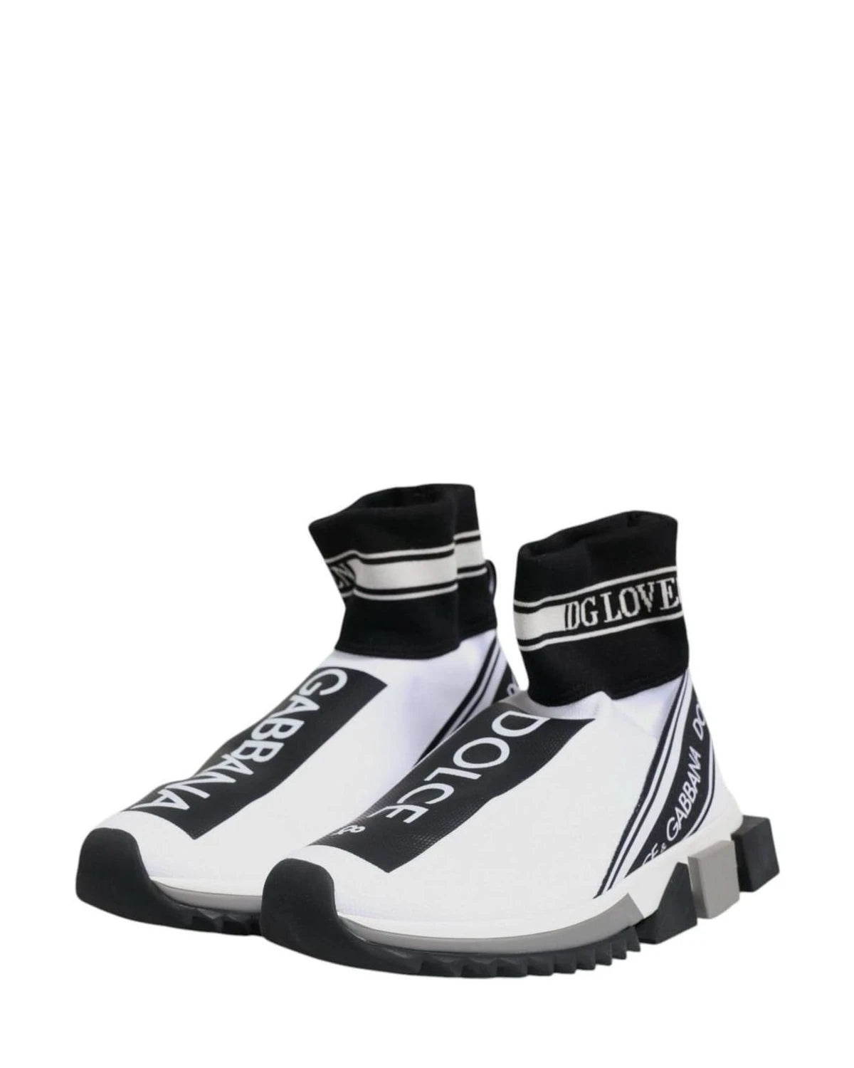 Dolce & Gabbana Black Sorrento Socks Sneakers Shoes Sneakers