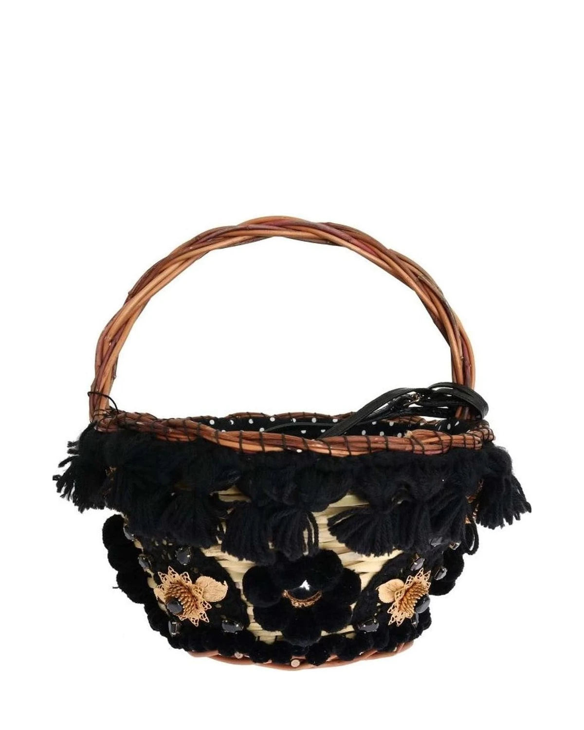 Dolce & Gabbana Beige Chic Straw Snakeskin Bucket Bag Tote Bags
