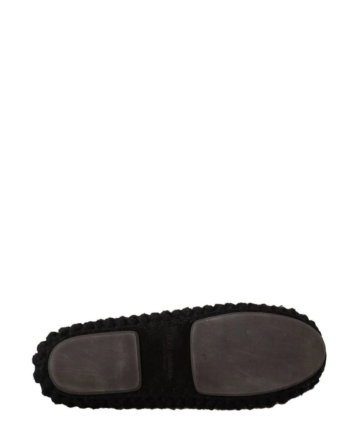Dolce & Gabbana Black Wool Elegant Knit Ballet Flats Flats