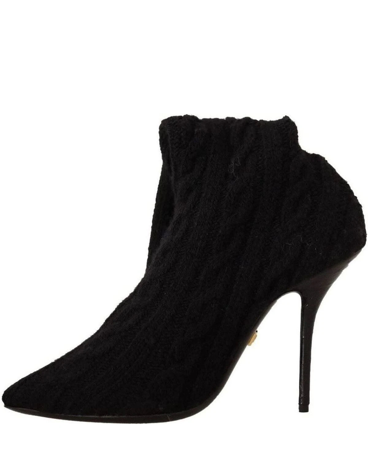 Dolce & Gabbana Black Elegant Stretch Sock Boots Boots