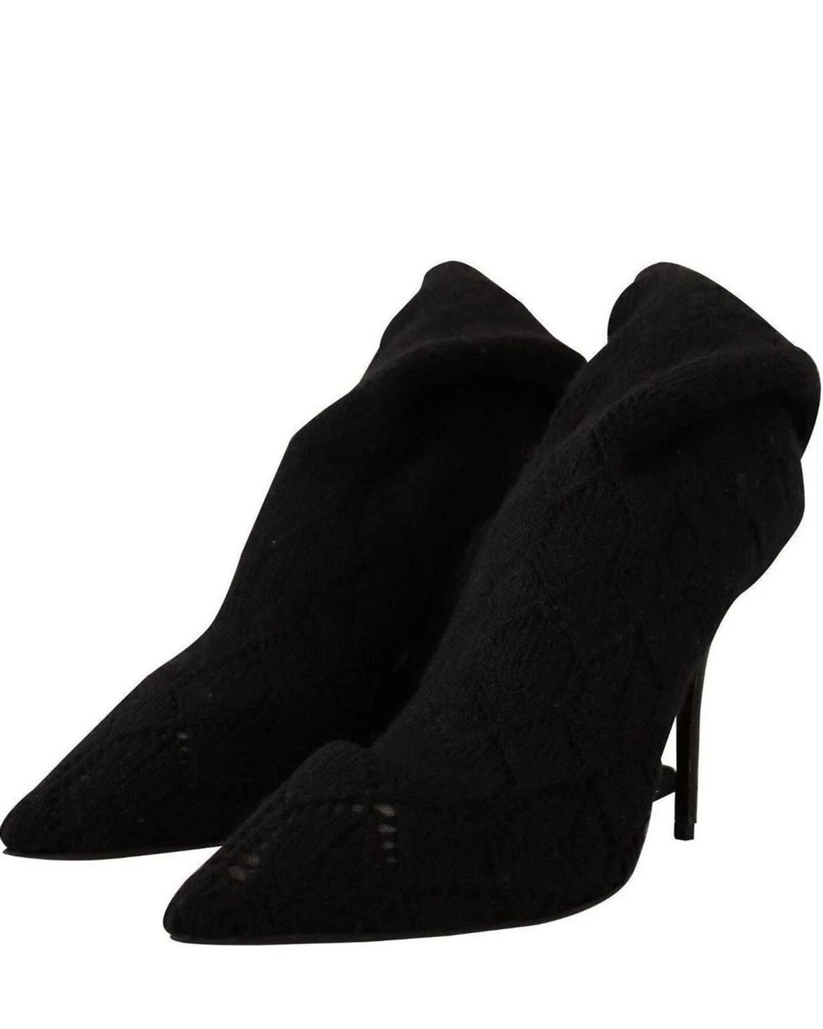 Dolce & Gabbana Black Elegant Stretch Socks Boots Boots