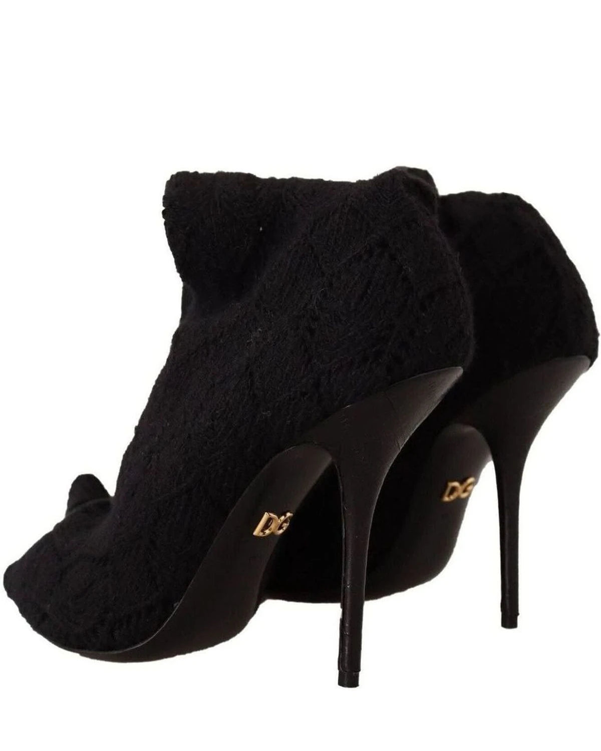 Dolce & Gabbana Black Elegant Stretch Socks Boots Boots