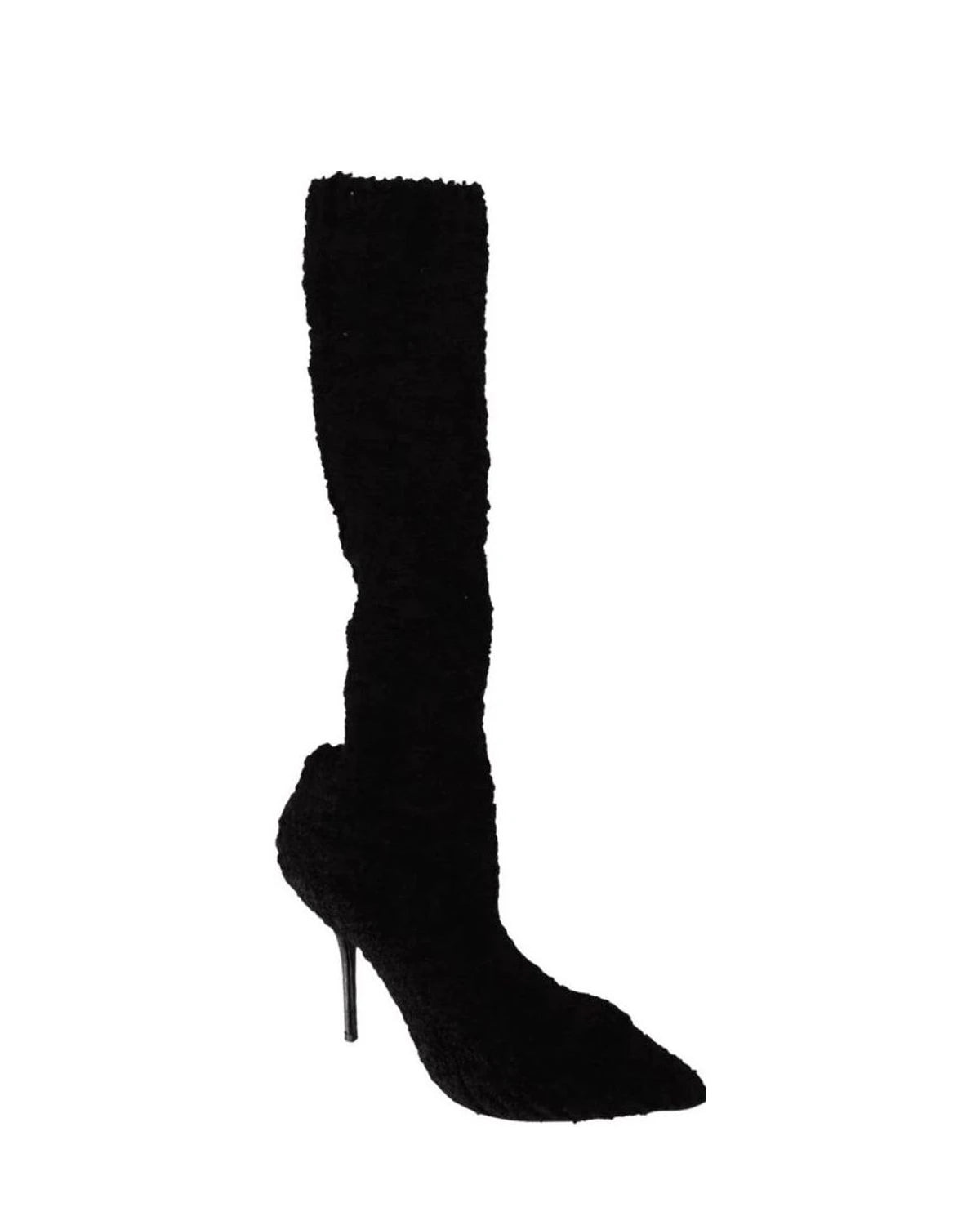 Dolce & Gabbana Black Chic Stretch Sock Boots Boots