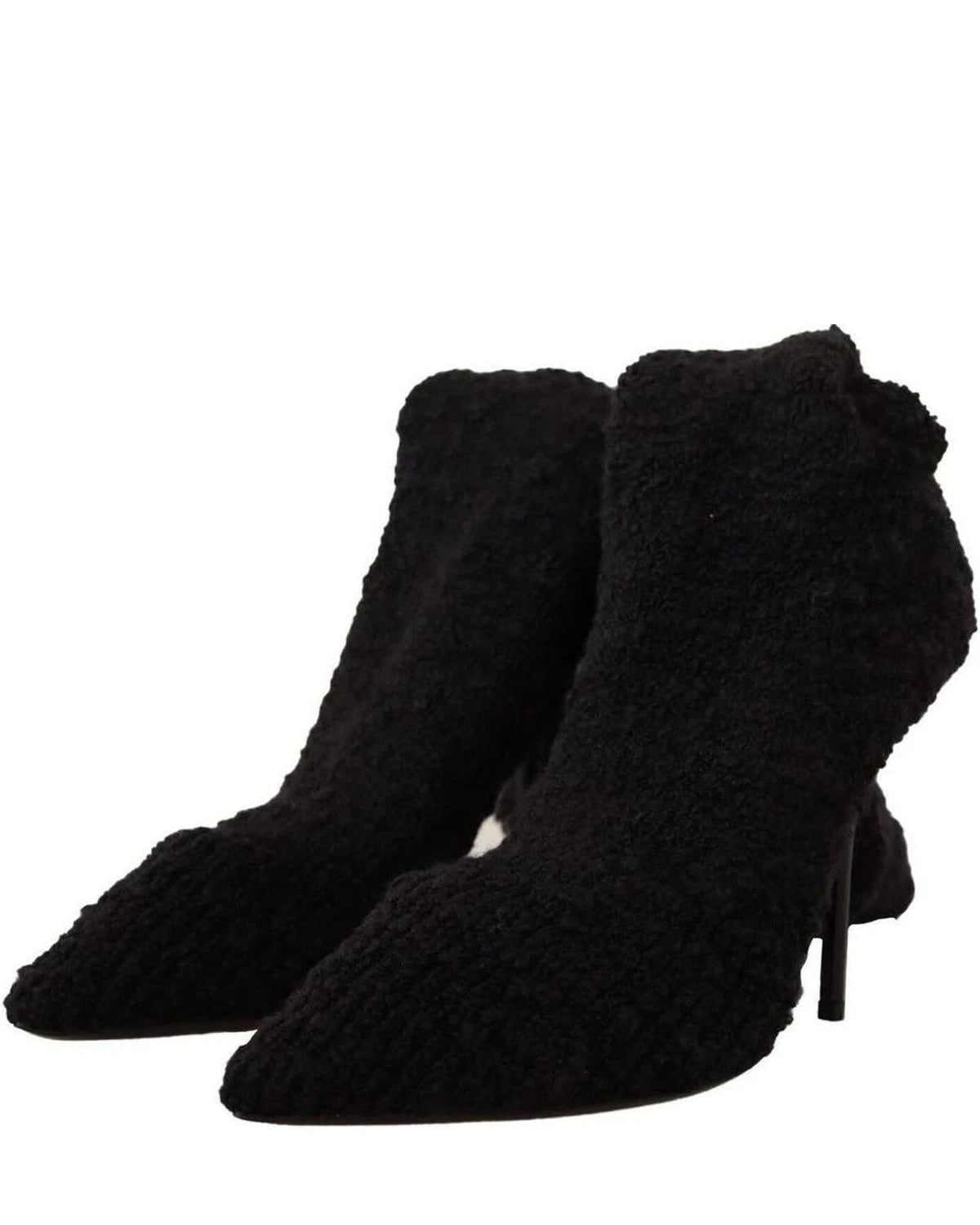 Dolce & Gabbana Black Chic Stretch Sock Boots Boots