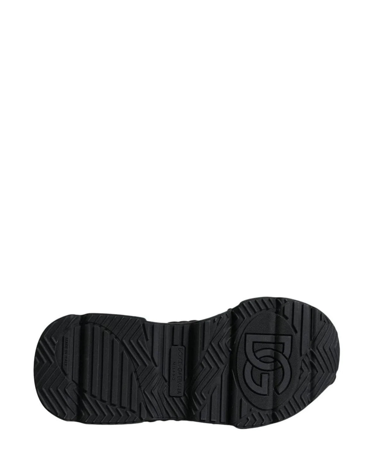 Dolce & Gabbana Black Knitted Daymaster Sneakers Shoes Sneakers