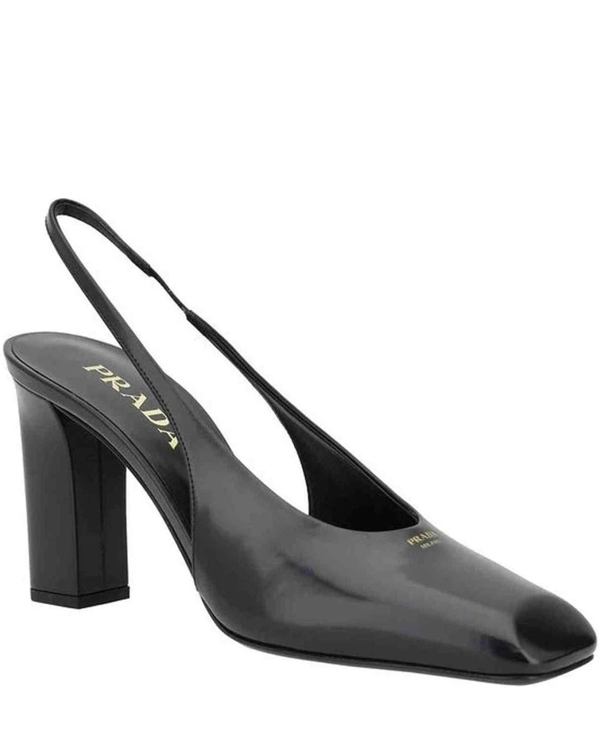 Prada Black Leather Calf Pumps Heels