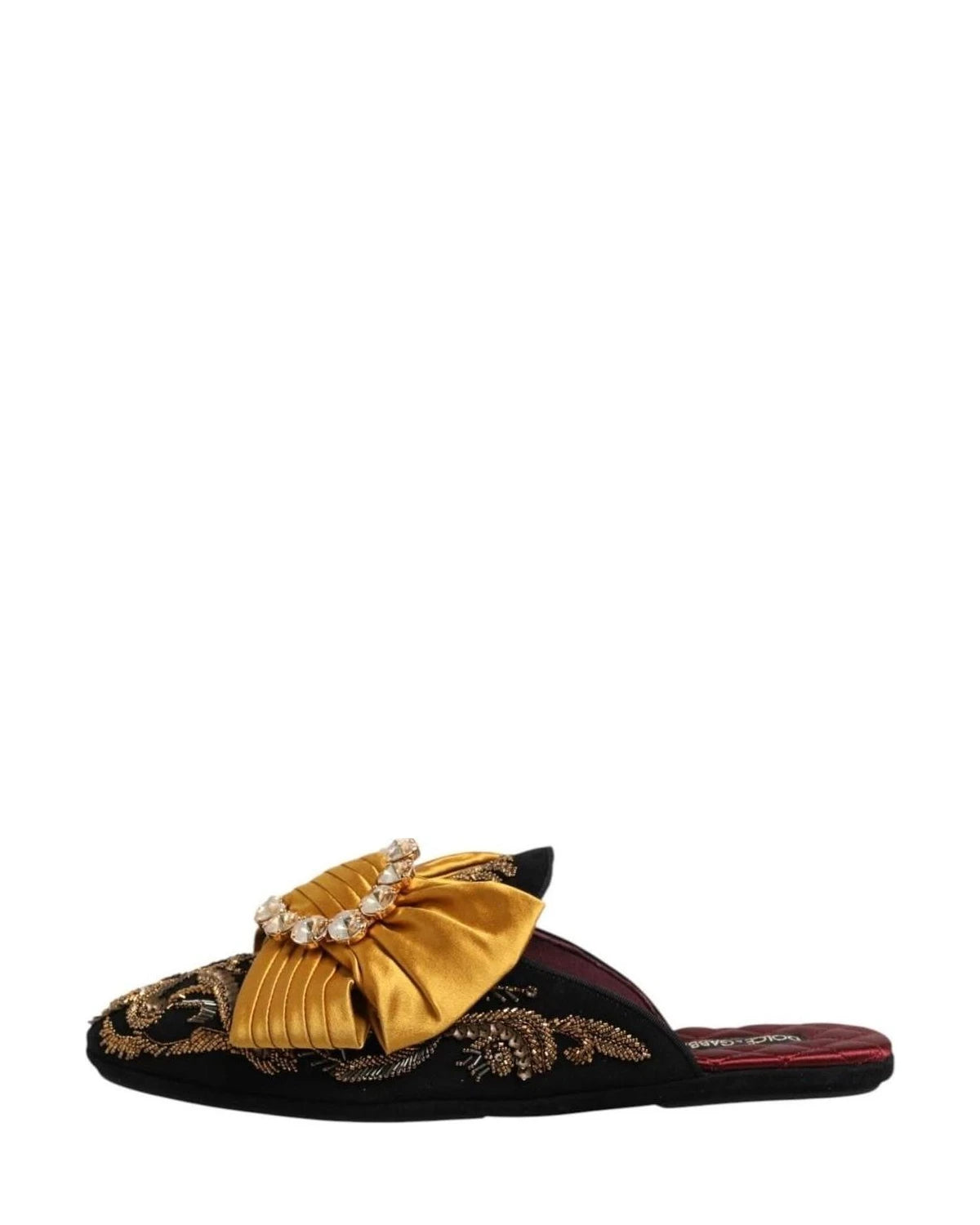 Dolce & Gabbana Multicolor Embellished Flat Sandals Shoes Sandals