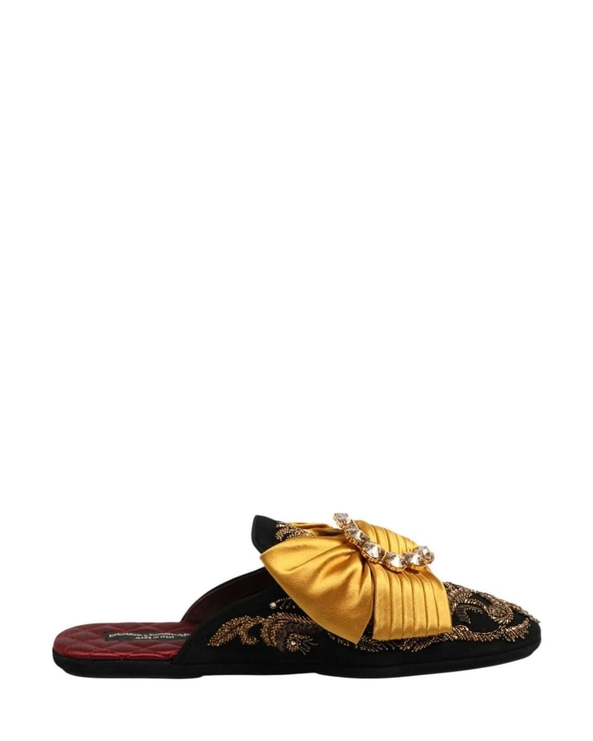 Dolce & Gabbana Multicolor Embellished Flat Sandals Shoes Sandals