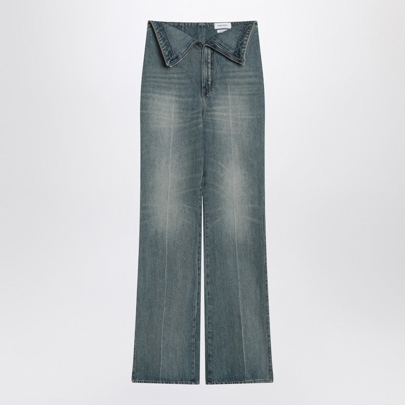 Alexander Mcqueen Flared Jeans With Turn Ups At The Waist