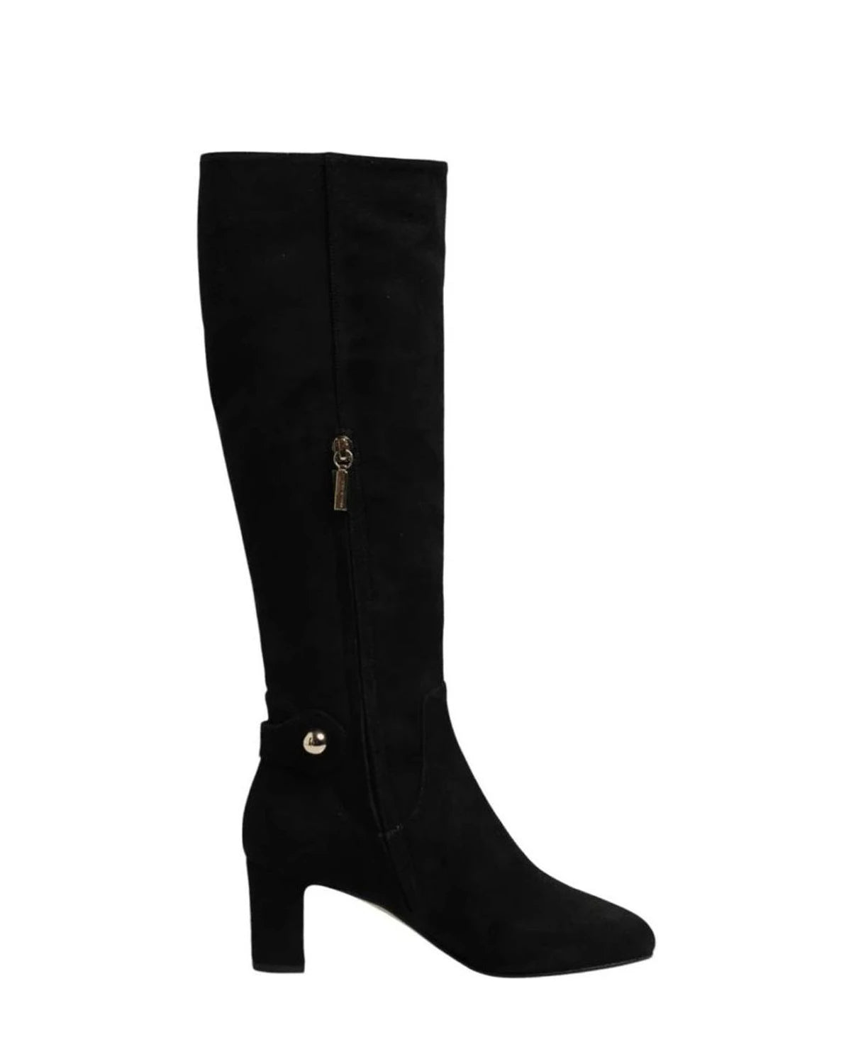 Dolce & Gabbana Black Suede Leather Knee High Boots Shoes Glam Steals