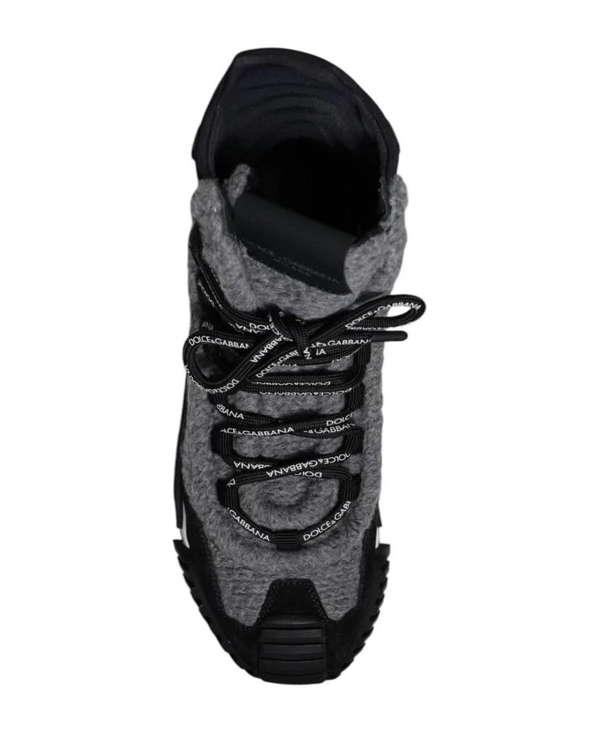 Dolce & Gabbana Black Gray Ns1 High Top Boots Sneakers Shoes Boots