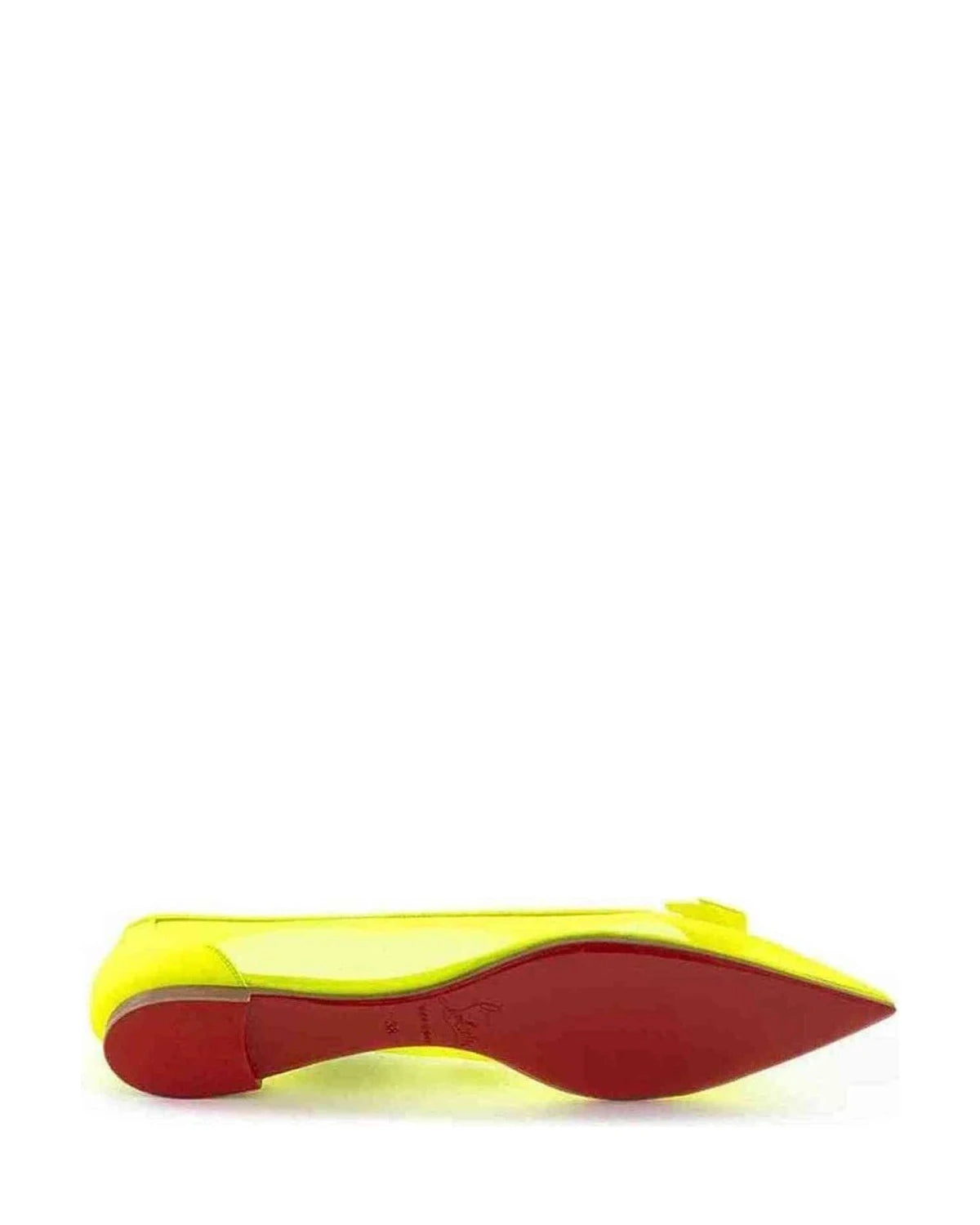 Christian Louboutin Yellow Mesh Sunshine Flat Elegance Flats