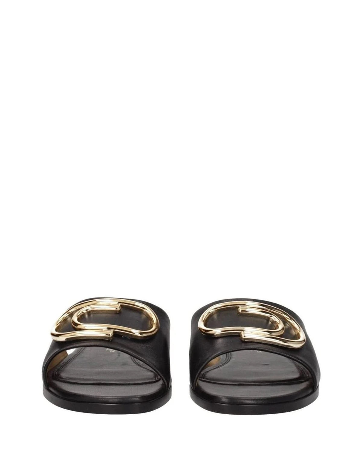 Off- Leather White Slippers Sandals Sandals
