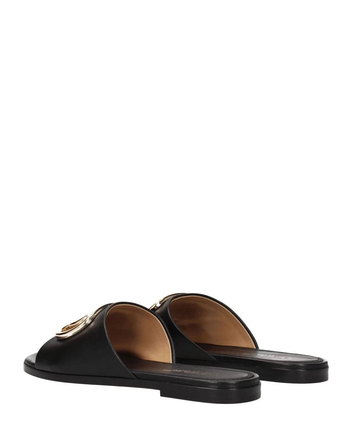 Off- Leather White Slippers Sandals Sandals