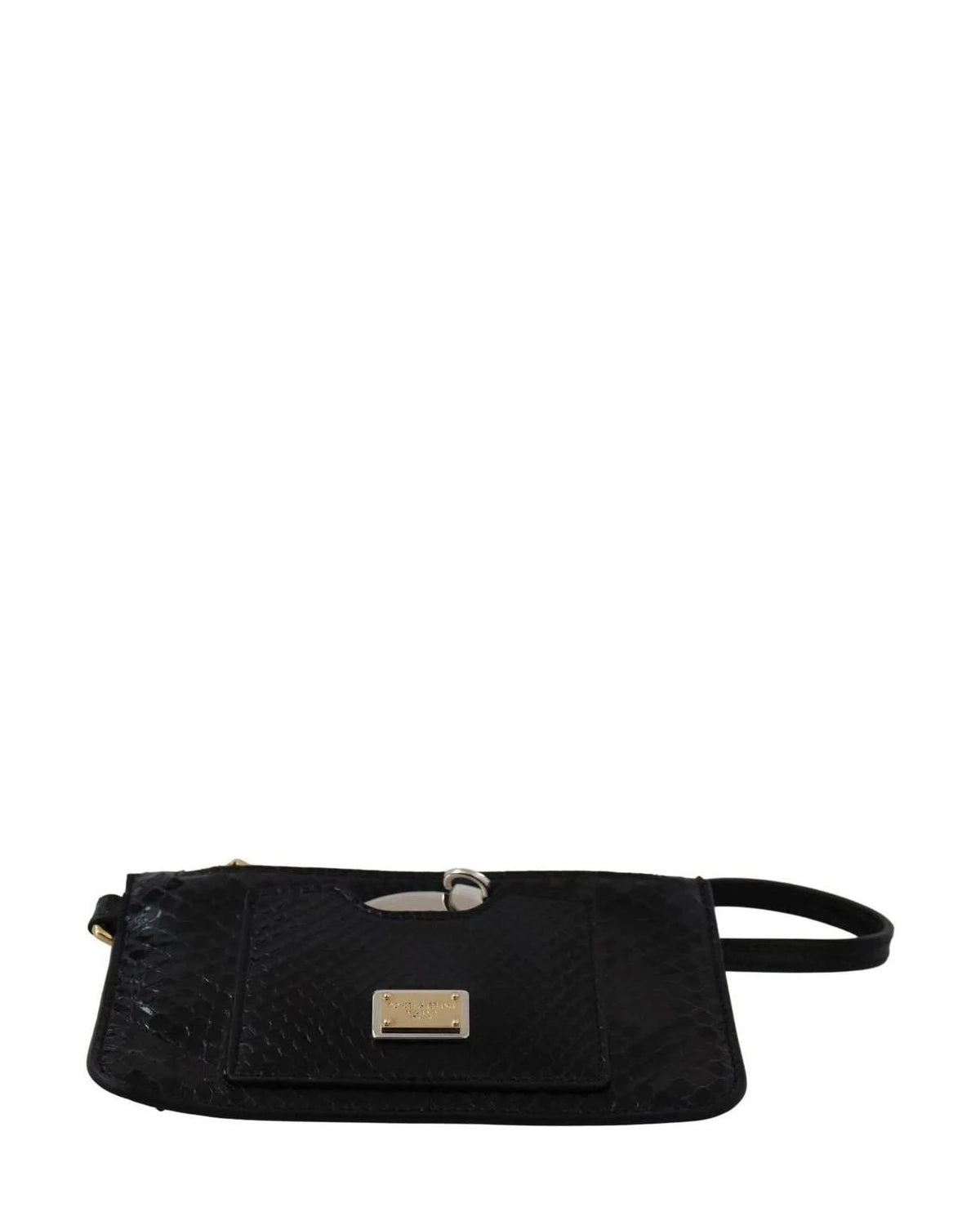 Dolce & Gabbana Leather Elegant Python Pattern Wristlet Wallet Wrist Bags