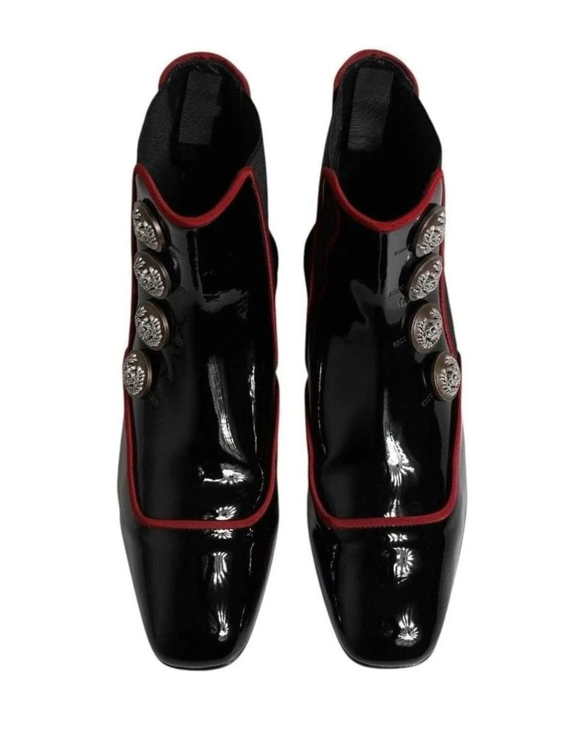 Dolce & Gabbana Black Jackie Buttoned Chelsea Boots Shoes Boots