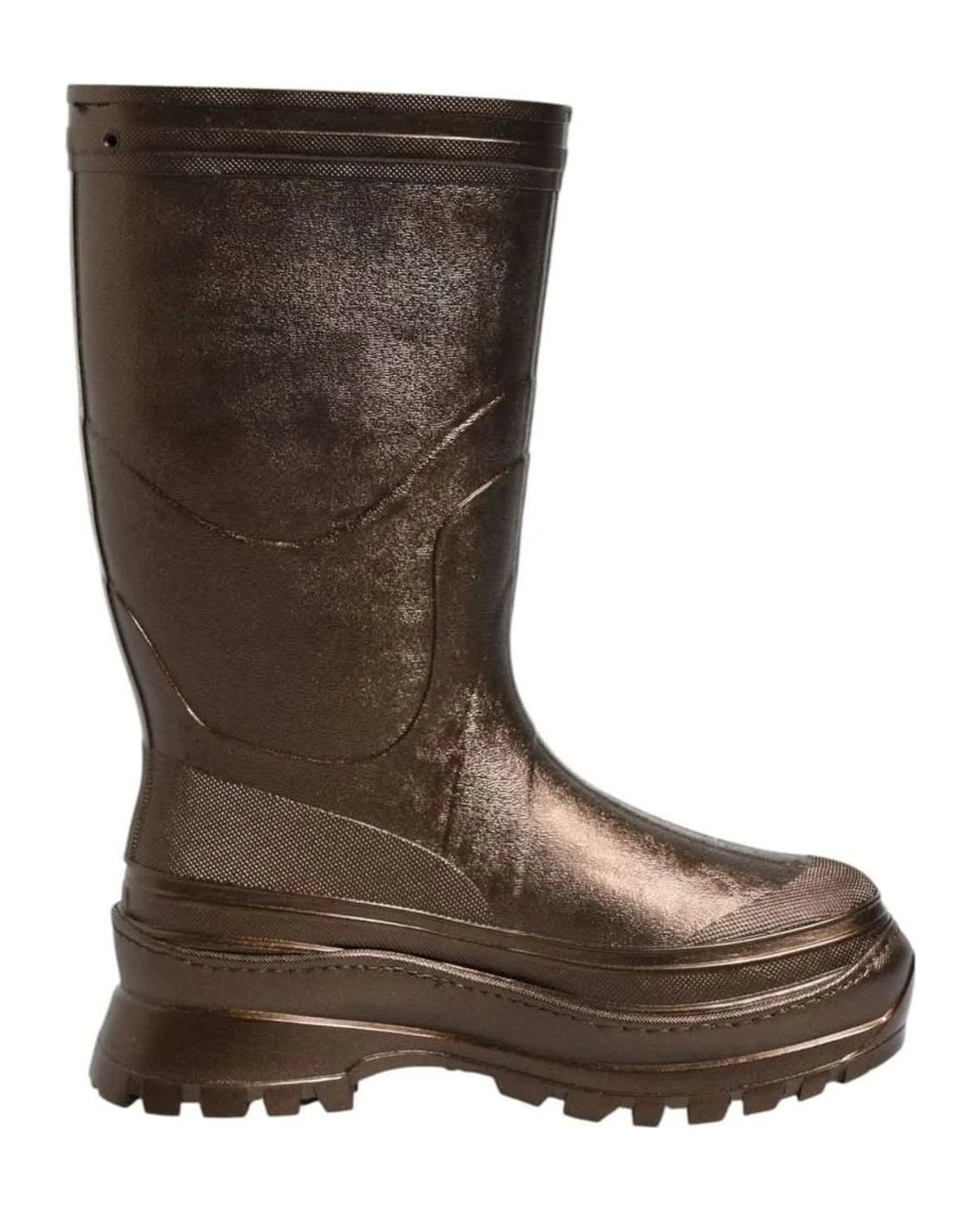 Dolce & Gabbana Bronze Metallic Pull On Rain Boots Shoes Boots