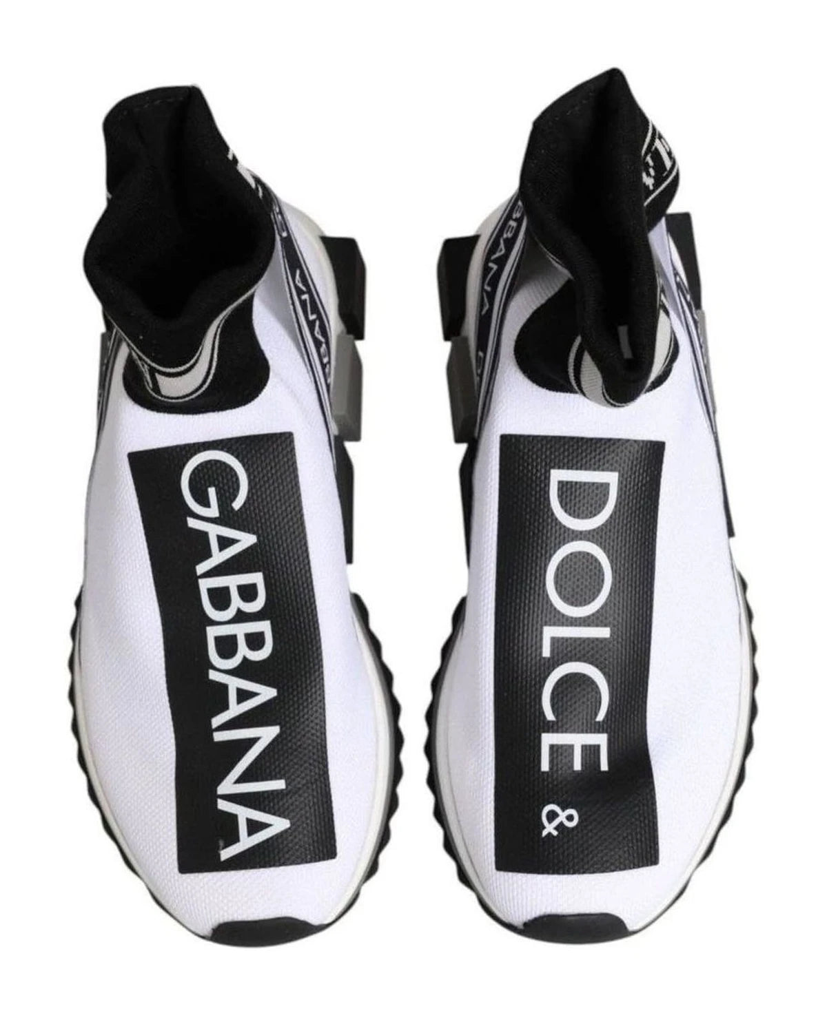 Dolce & Gabbana Black Sorrento Socks Sneakers Shoes Sneakers