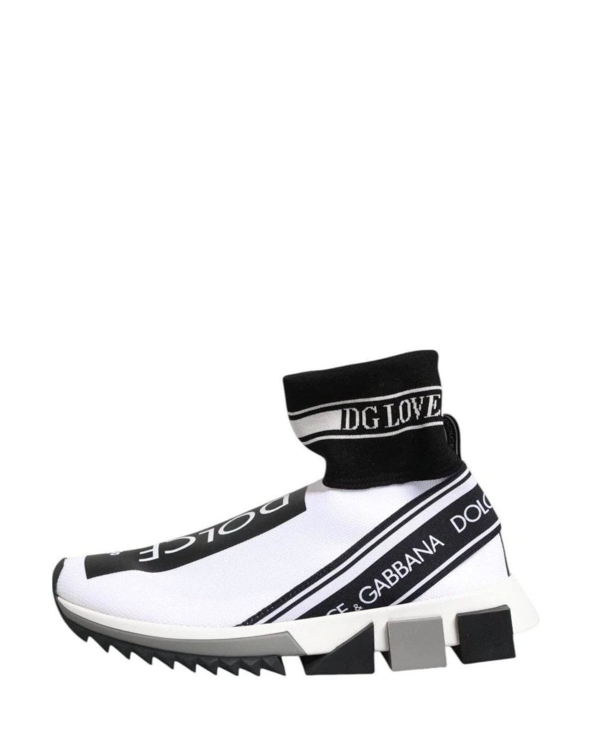 Dolce & Gabbana Black Sorrento Socks Sneakers Shoes Sneakers