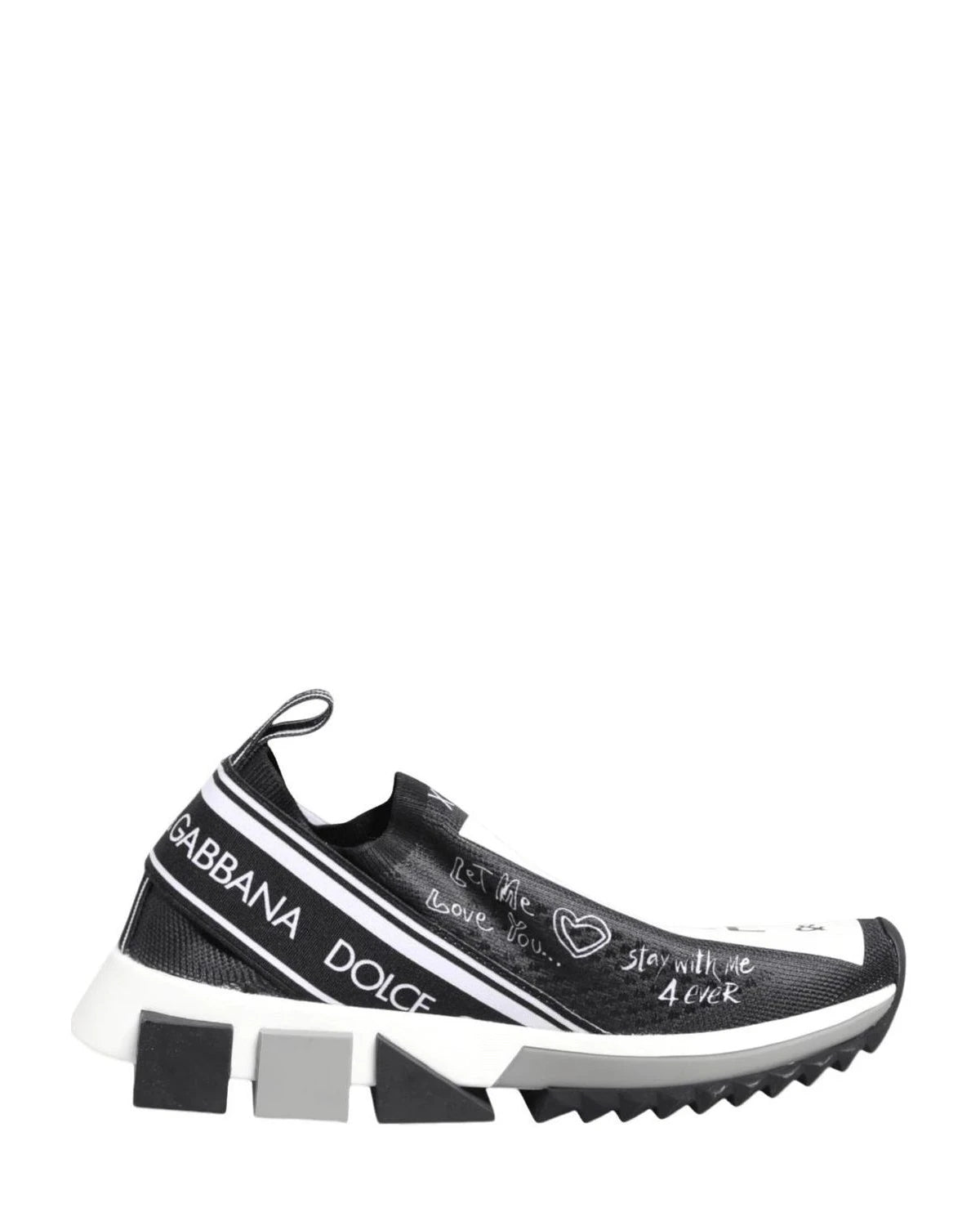 Dolce & Gabbana Black White Sorrento Low Top Sneakers Shoes Glam Steals