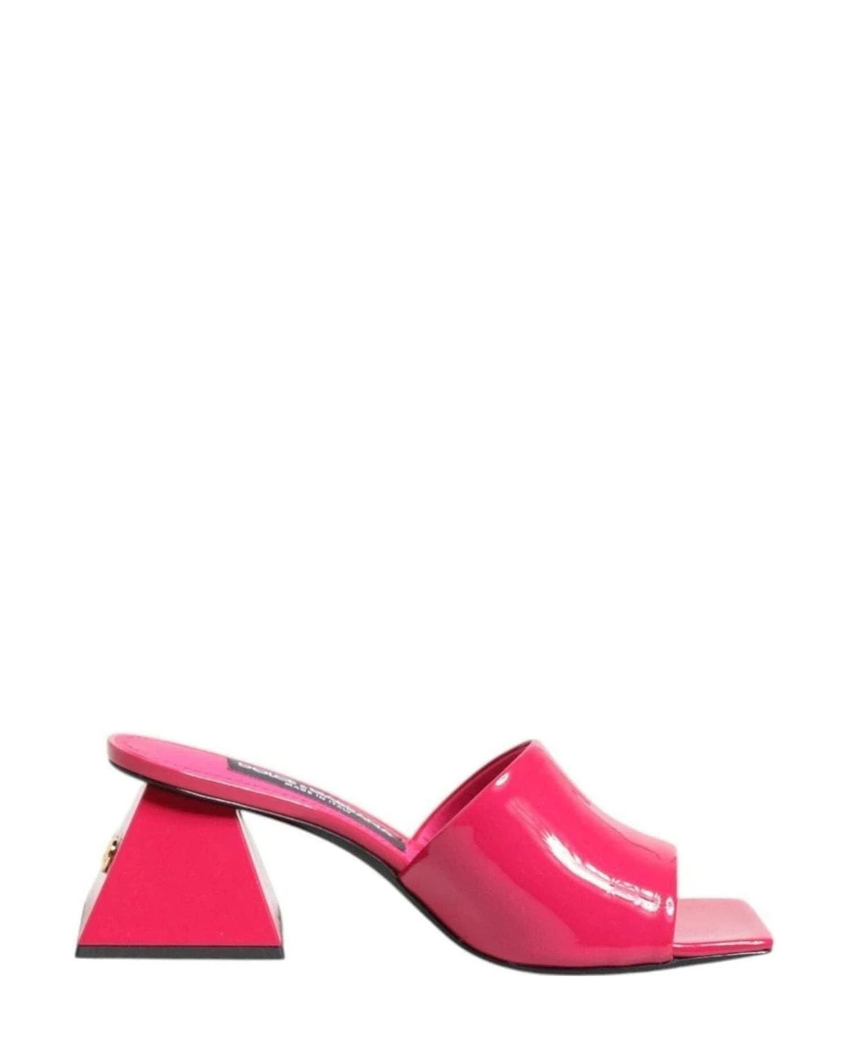 Dolce & Gabbana Pink Open Toe Block Heel Mules Sandals Shoes Heels
