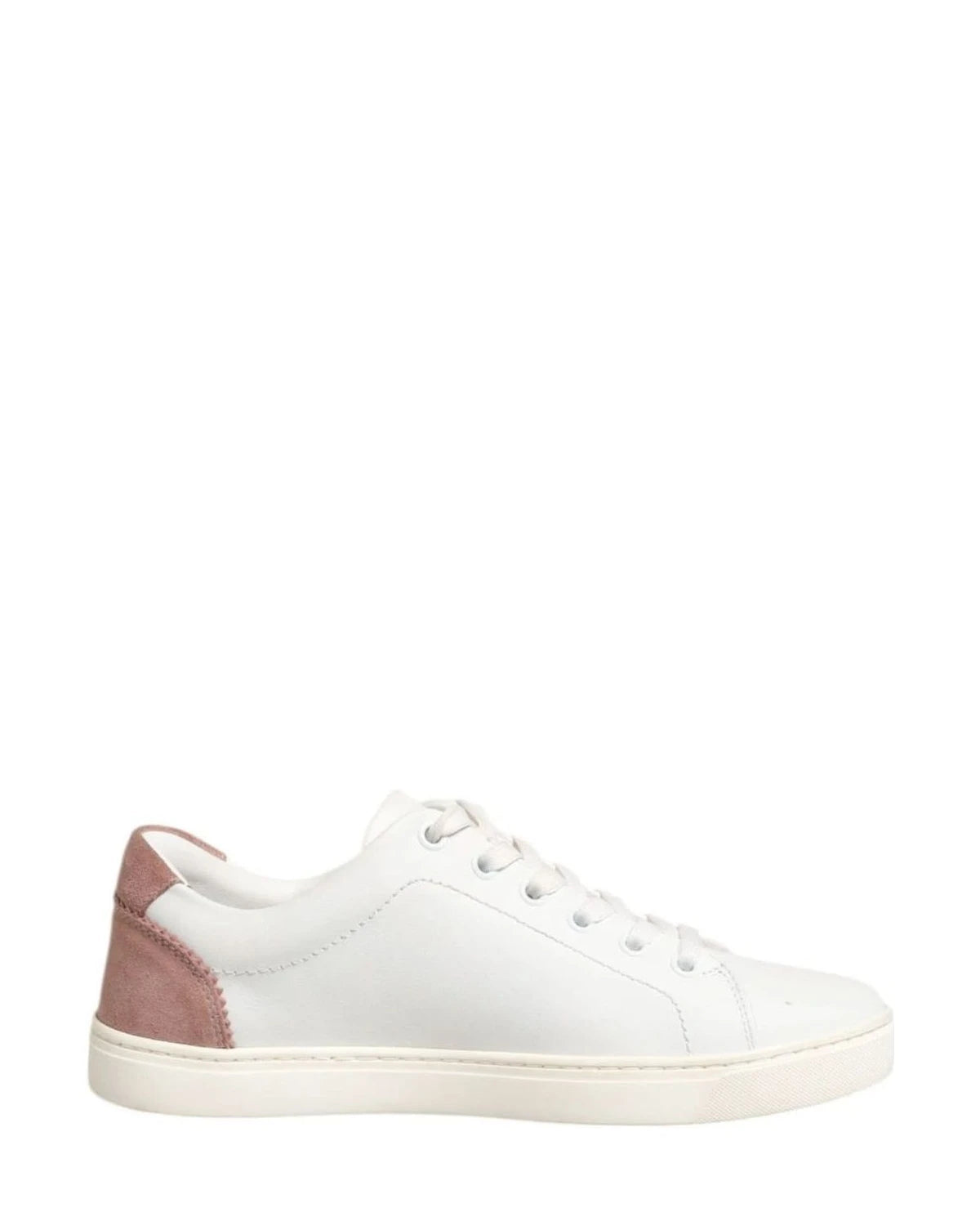 Dolce & Gabbana White Leather Low Top Sneakers Shoes Sneakers